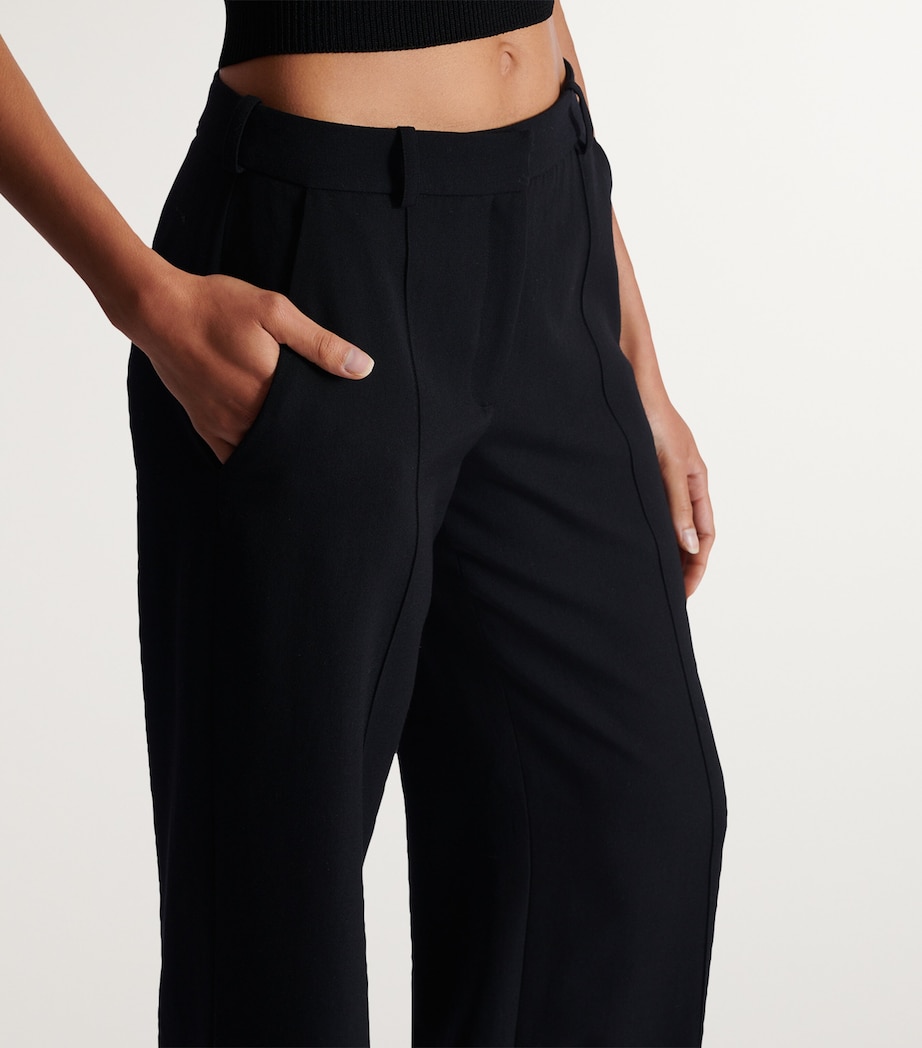 Wool Grain De Poudre Trousers 0PA NOIR Image 5