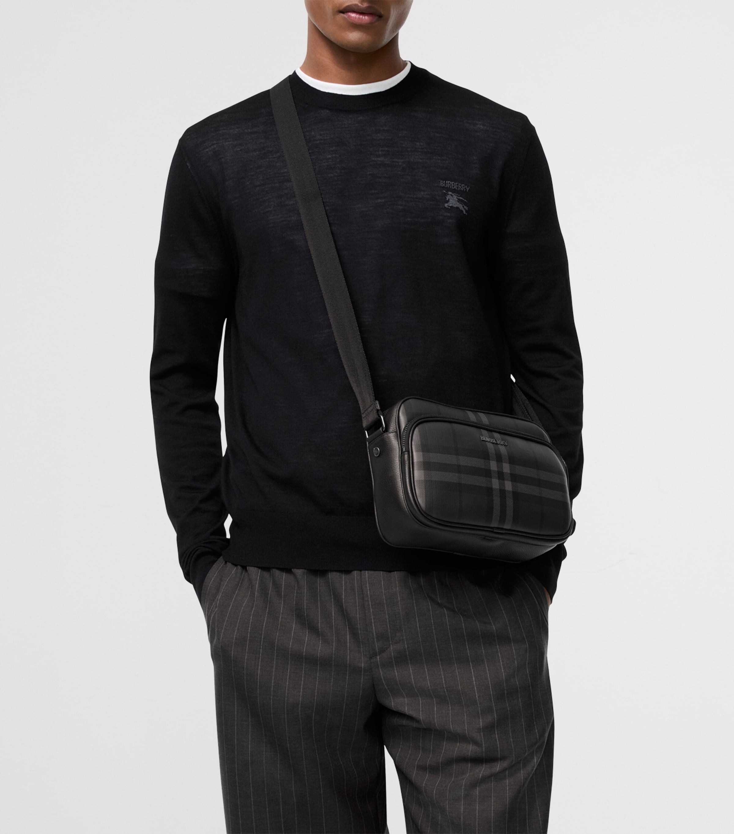 Burberry City Check Pocket Cross-Body Bag Iron Image 2