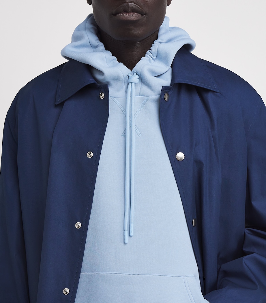 Cotton-Blend Krystian Hoodie FOG BLUE A Image 6