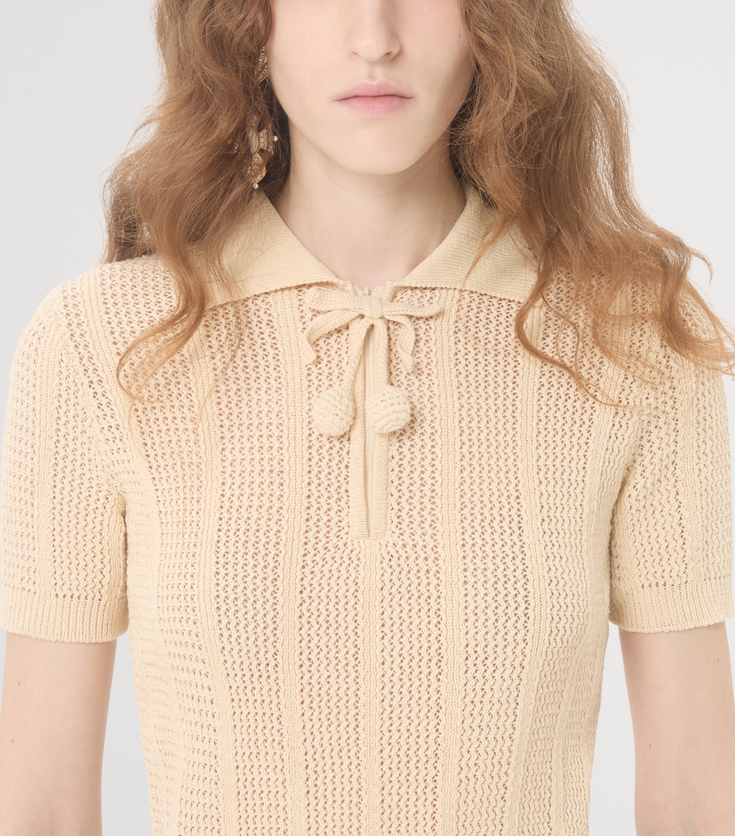Valentino Womens Cotton Knitted Polo Shirt Image 7