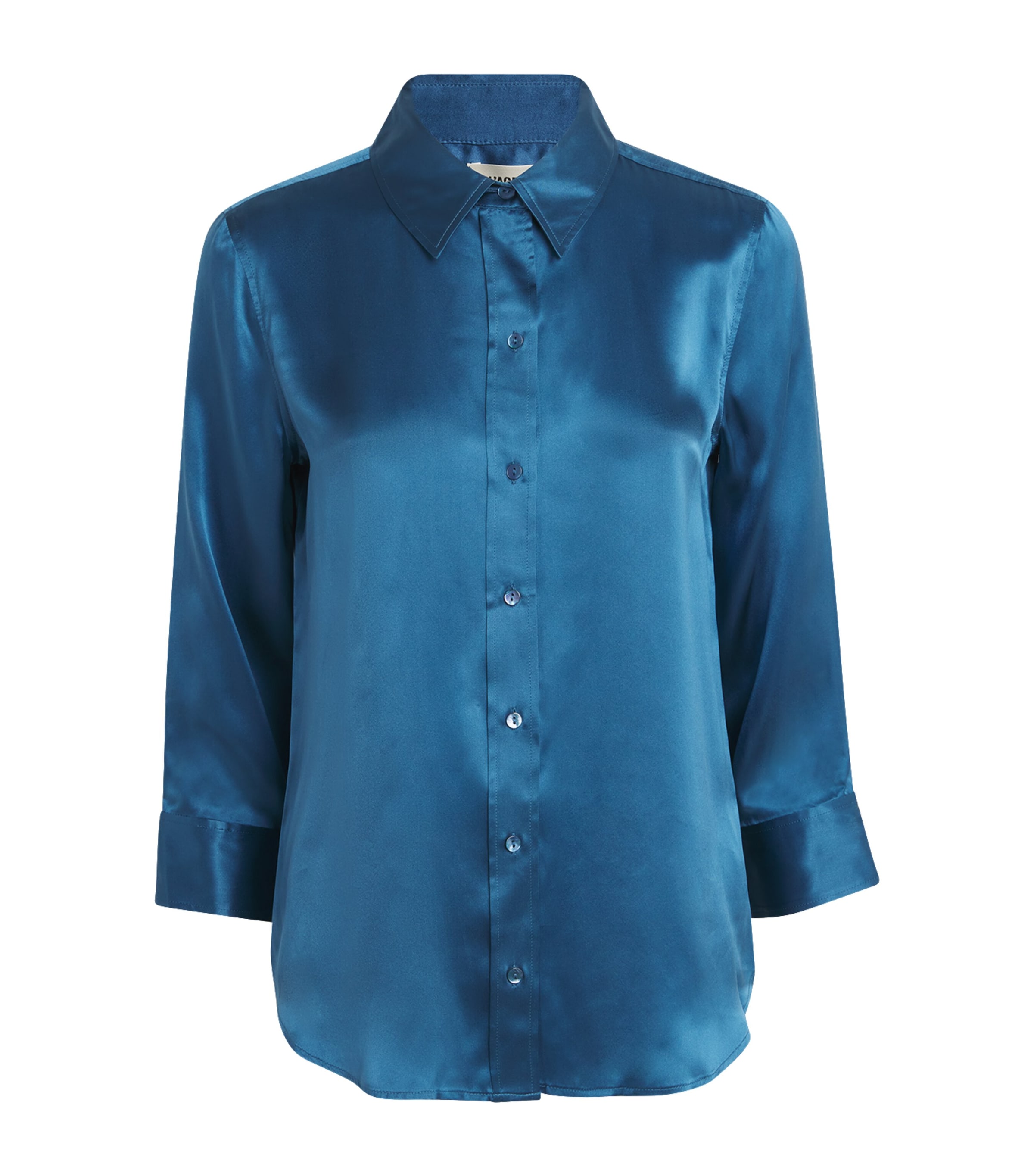 L'agence Silk Dani Blouse In Blue