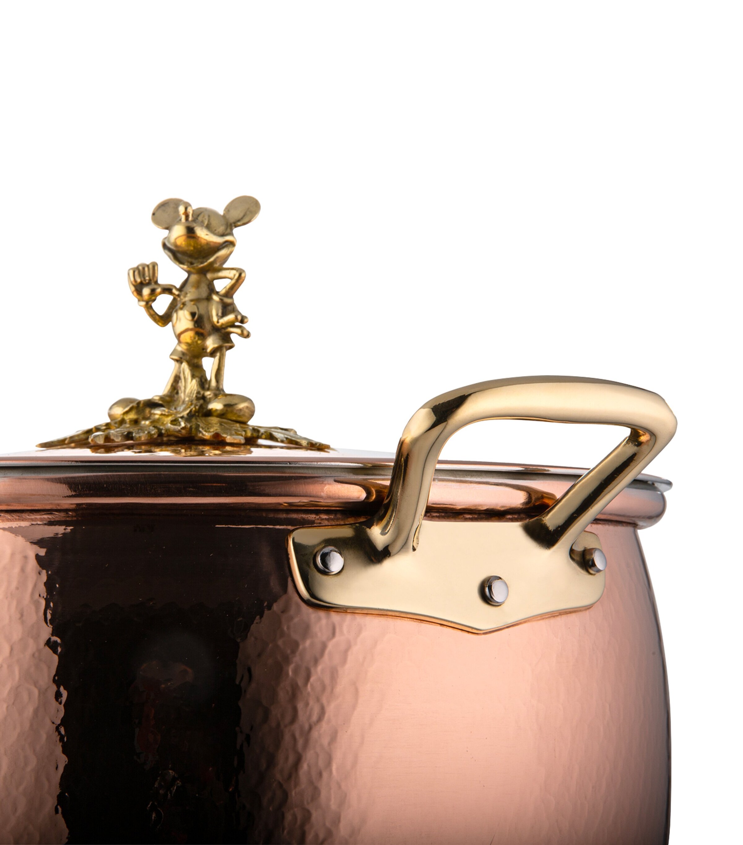 Ruffoni Historia Hammered Copper Disney Mickey Mouse Stockpot with Lid (24cm) Copper, Bronze Image 5