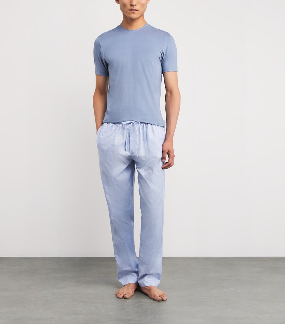 Cotton Sea Island Pyjama Trousers 526 BLUE Image 2