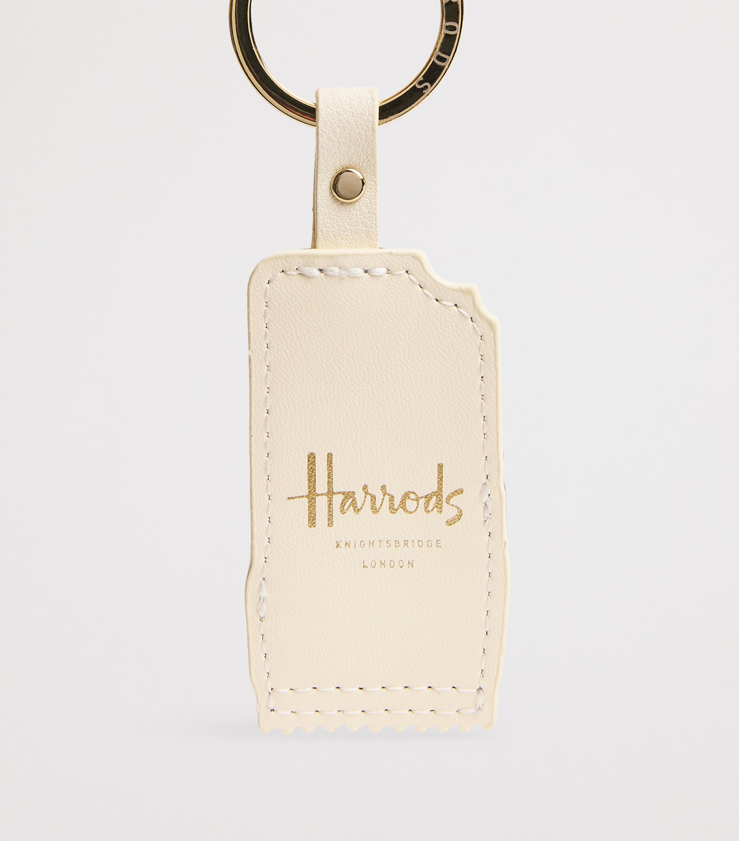 Harrods Leather Choc Ice Keyring Blue Image 2