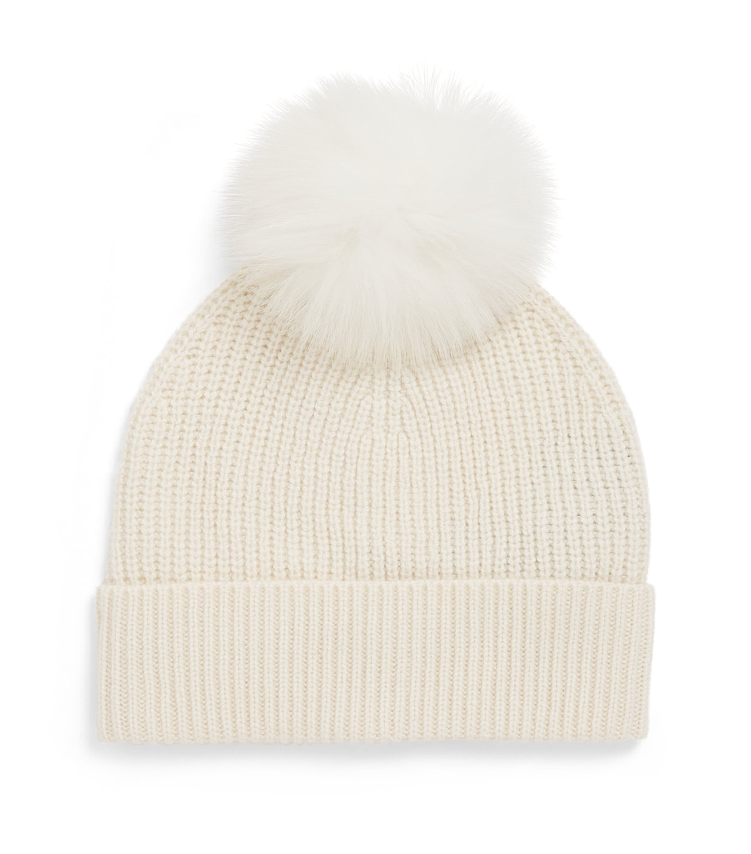 YVES SALOMON ENFANT CASHMERE POM-POM BEANIE 