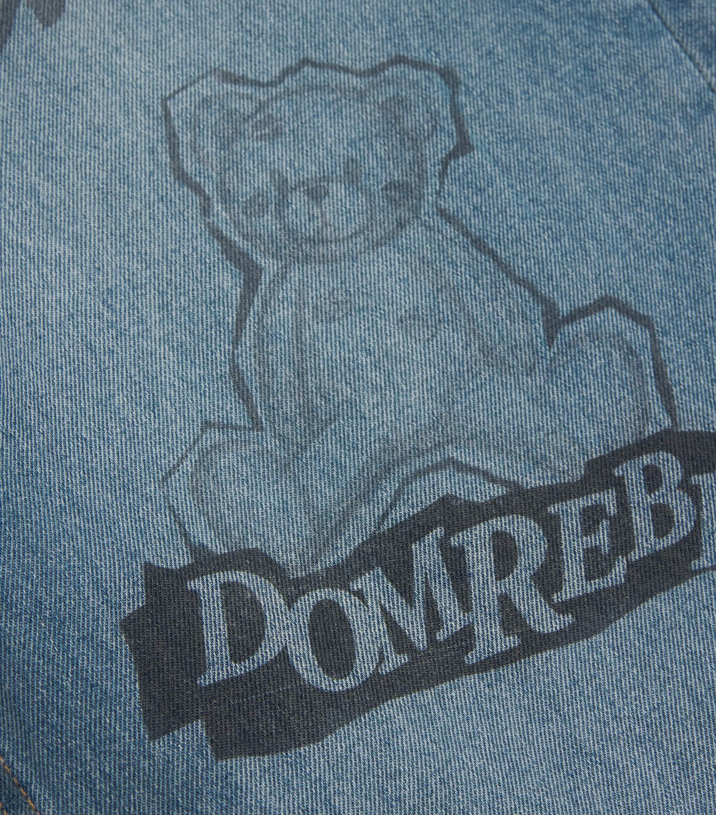 DOMREBEL Mens Sketch Bootcut Jeans Mid Blue Image 5