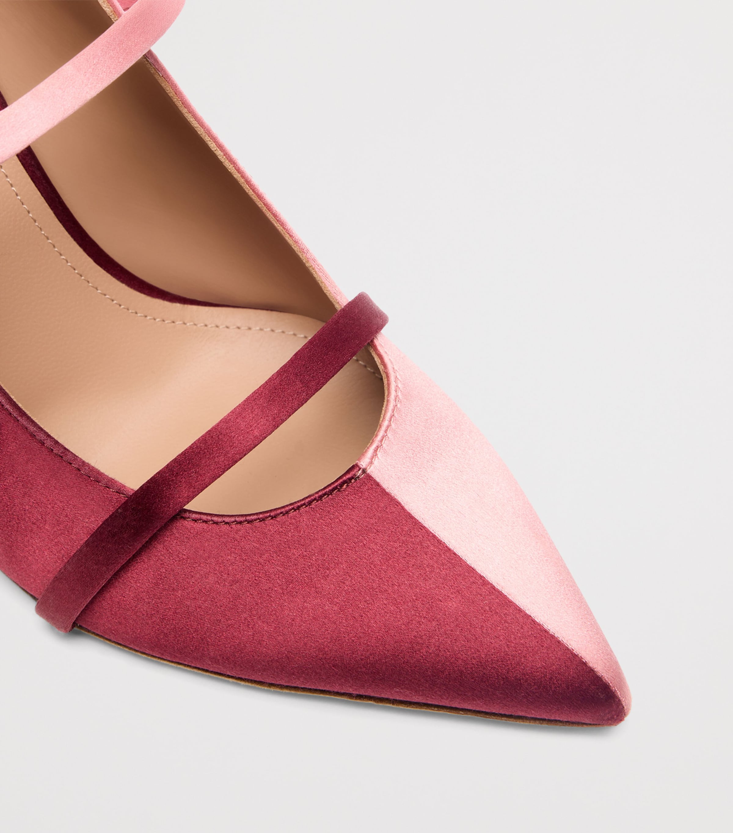 Malone Souliers Satin Maureen Heeled Mules 70 Burgundy Image 5