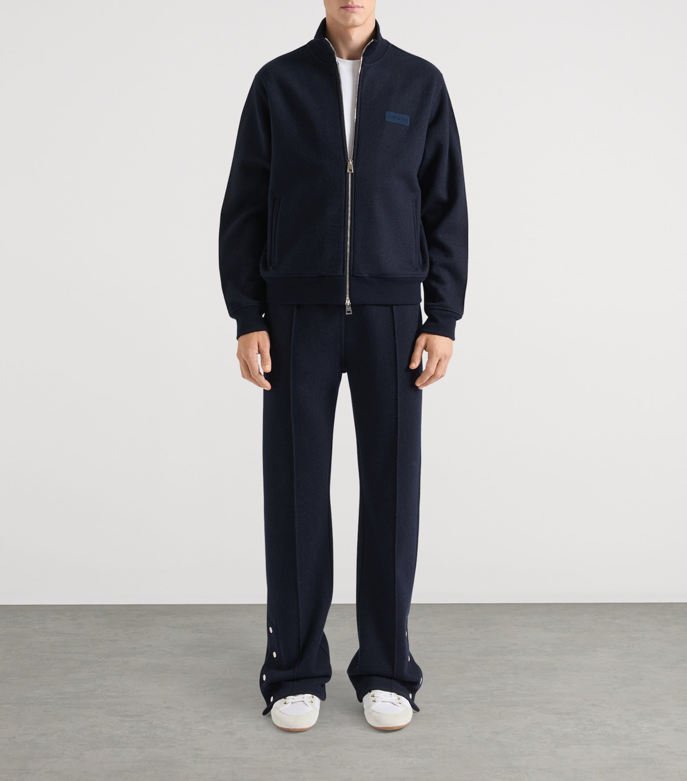 Cotton Zip-Up Track Jacket NAVY Image 2