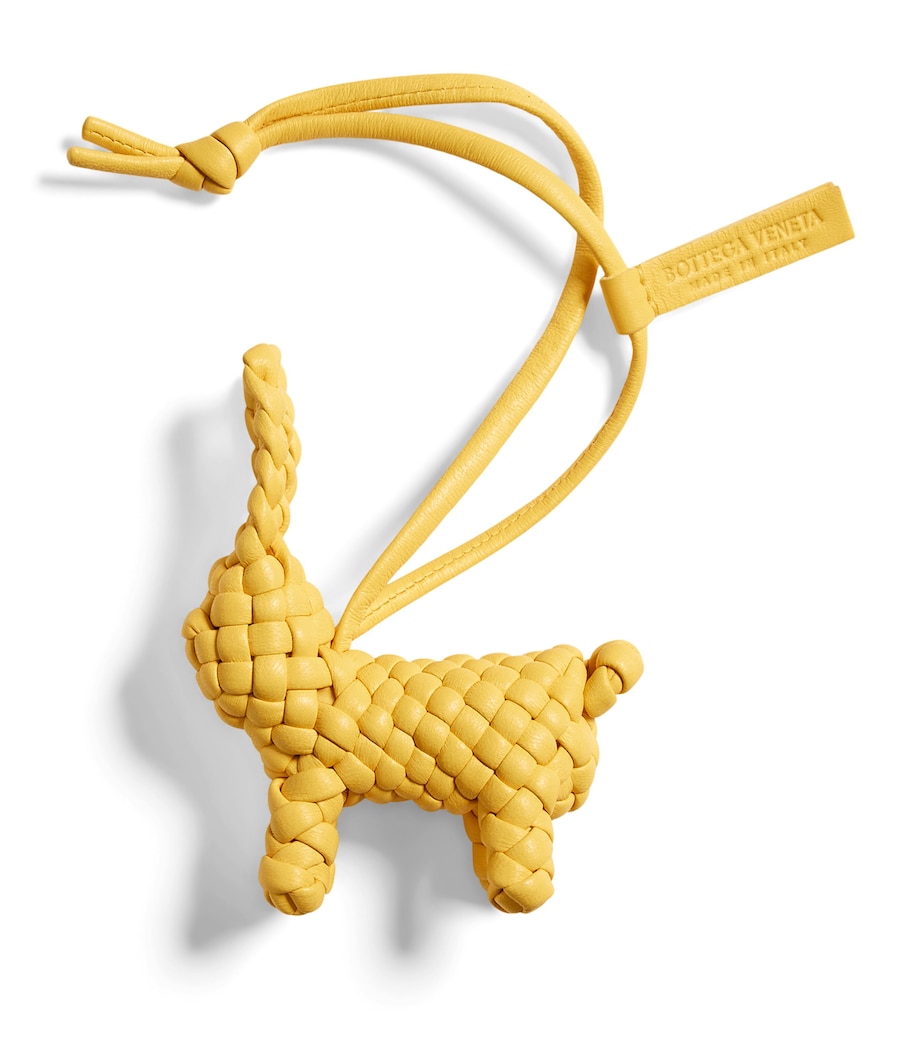 Bottega Veneta Leather Intreccio Rabbit Charm Image 1