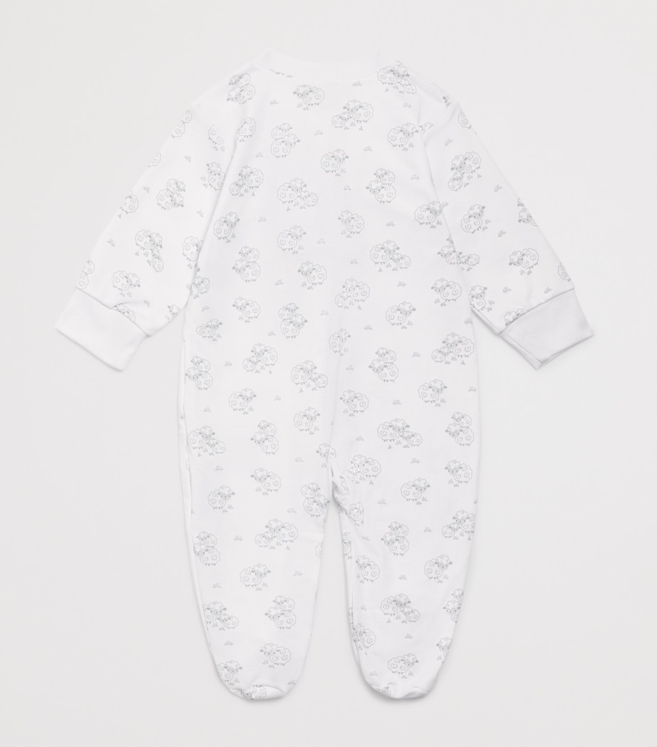 Pima Cotton Sweet Sheep Sleepsuit (Newborn-9 Months) K030SILVER Image 2
