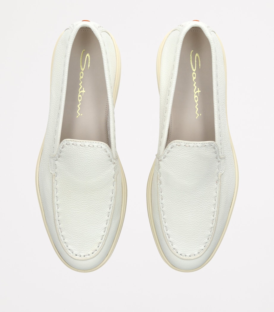 Leather Yalta Loafers WHITE Image 3