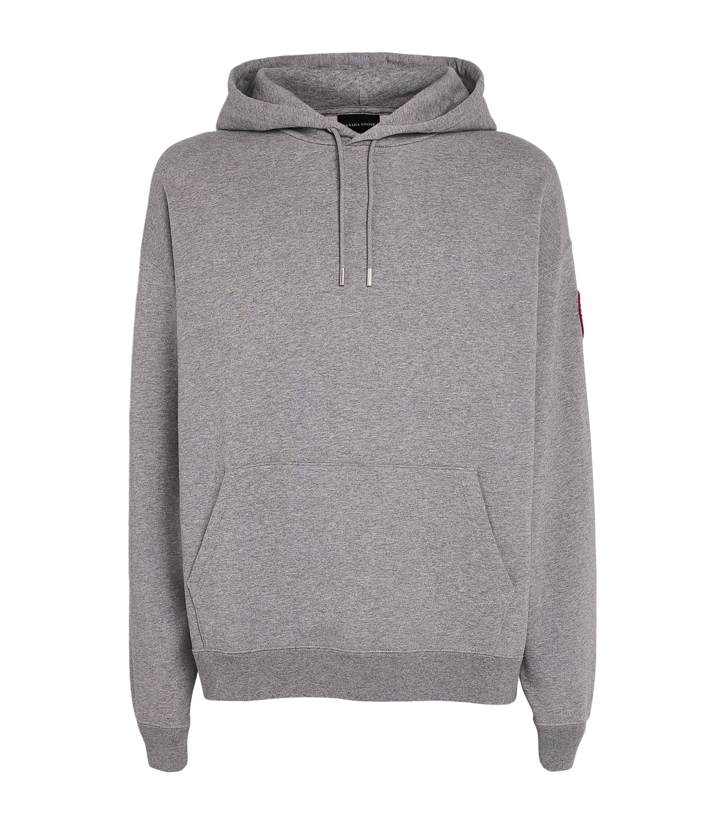 Canada Goose Mens Organic Cotton Rove Hoodie Stone Heather Image 1