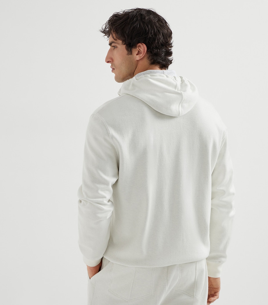 Cashmere-Terry Cotton Zip-Up Hoodie C387 Image 3