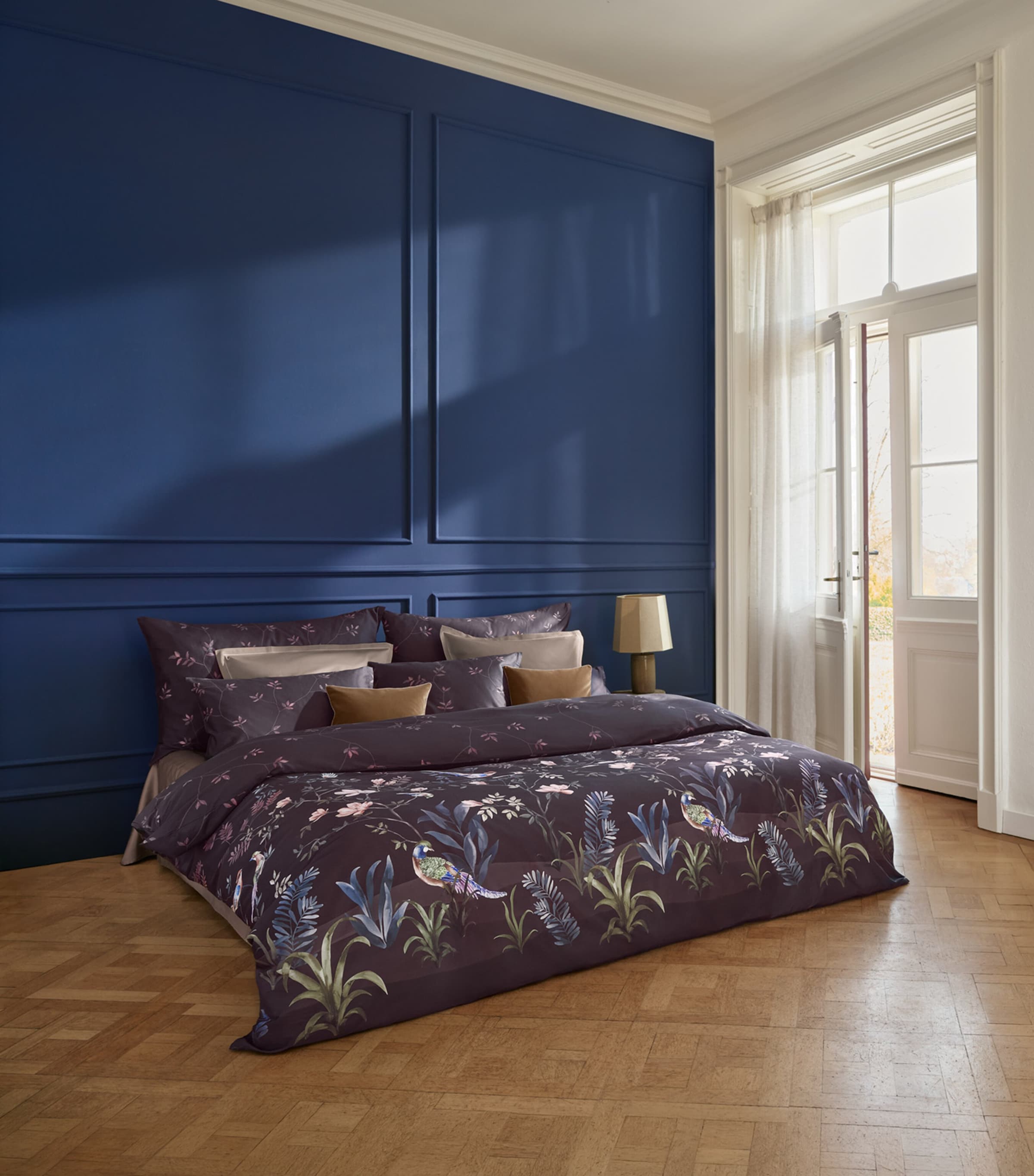 Schlossberg Gaia King Flat Sheet (280cm x 290cm) Aubergine Image 2