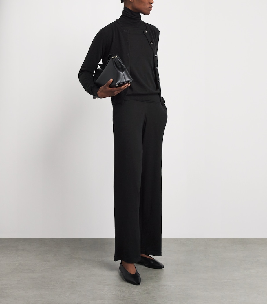 Johnstons Of Elgin Womens Wool Ina Trousers Black Image 2