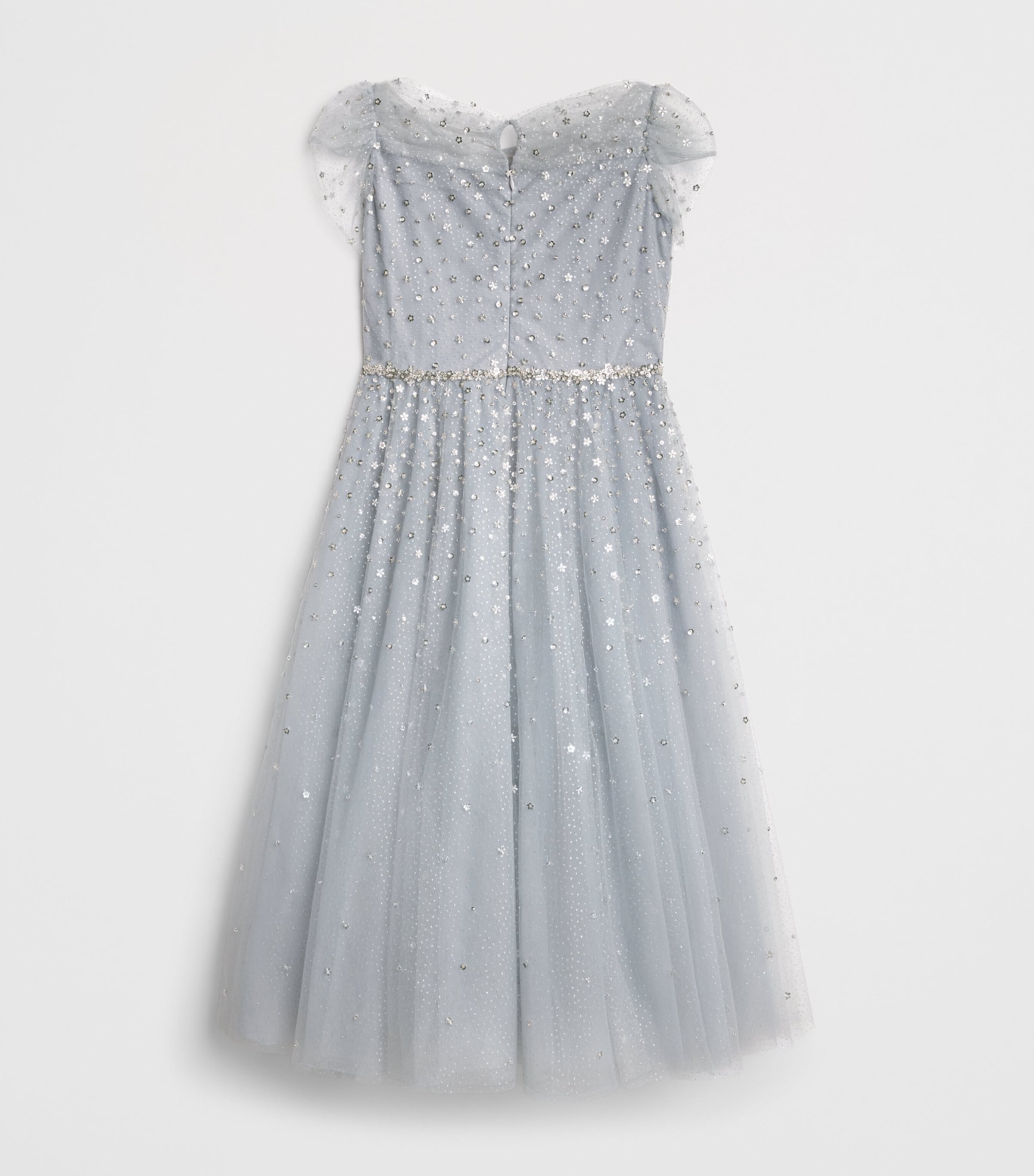 Tulle Starry Night Dress (6-14 Years) 1004 ARCTIC GREY Image 2