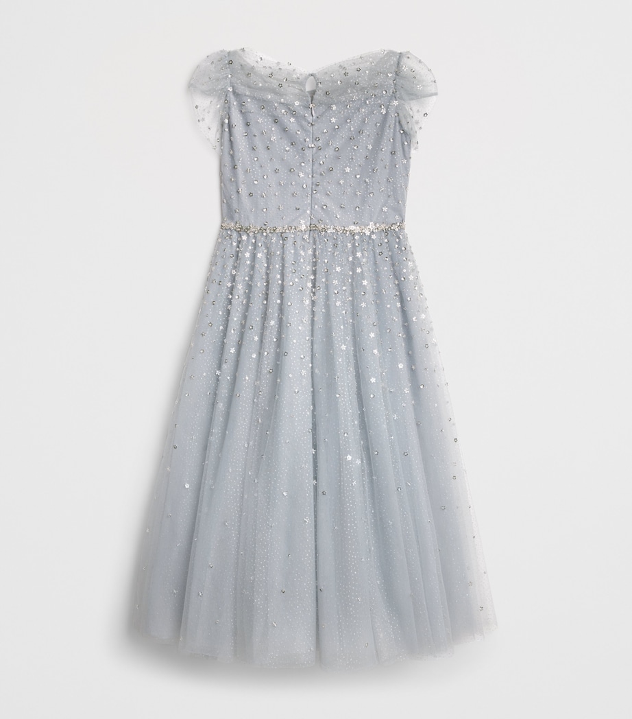 Tulle Starry Night Dress (6-14 Years) 1004 ARCTIC GREY Image 2