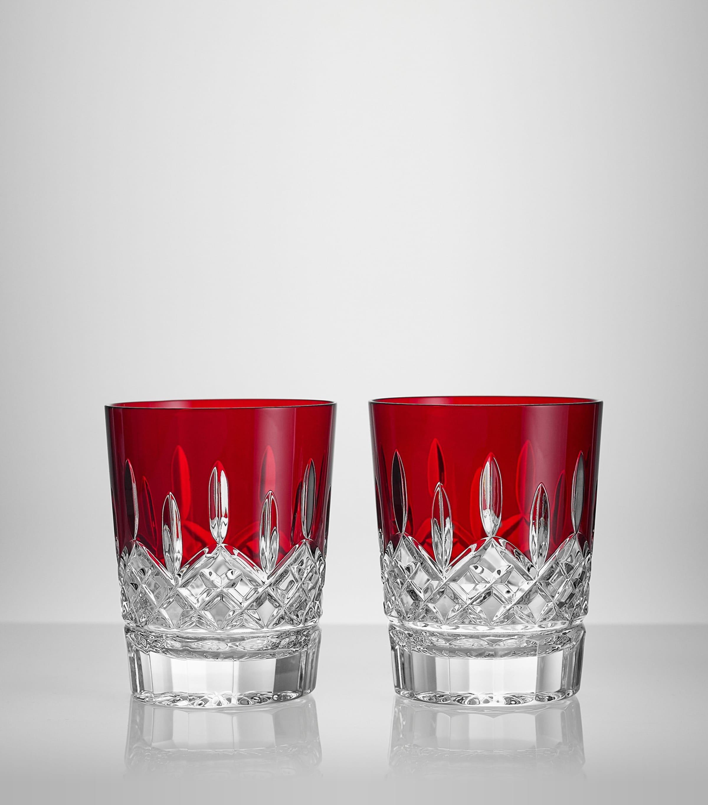 Set of 2 Crystal Lismore Tumblers (375ml) RED Image 3