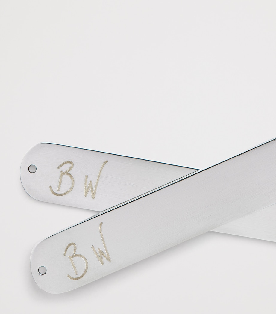 Rhodium-Plated Classy Collar Stays RHODIUM Image 4