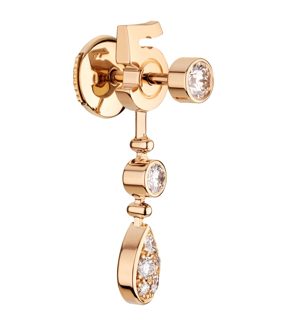 Beige Gold and Diamond N˚5 Transformable Earrings BEIGE Image 3