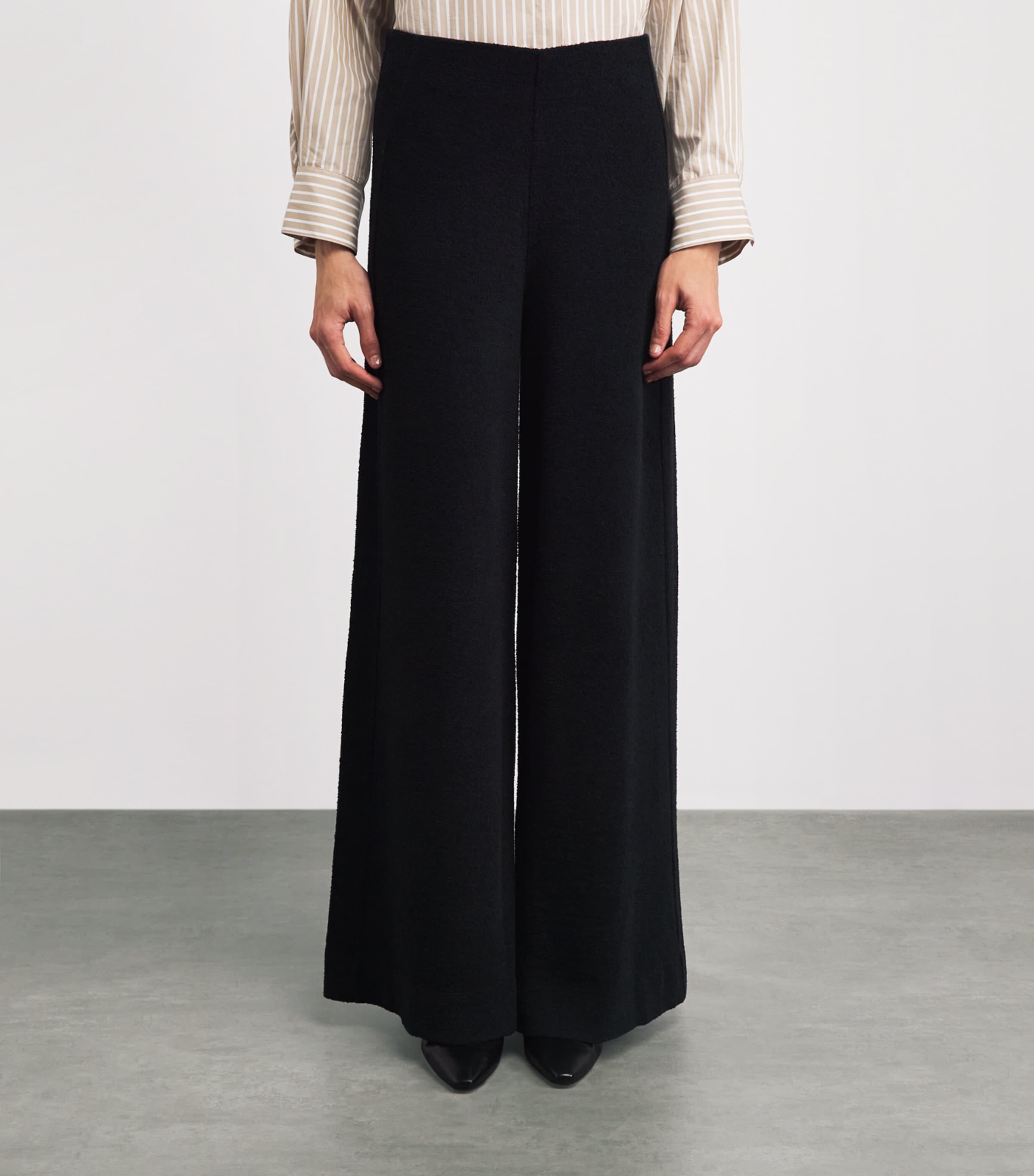 ME+EM Womens Travel Wide-Leg Trousers Black Image 4