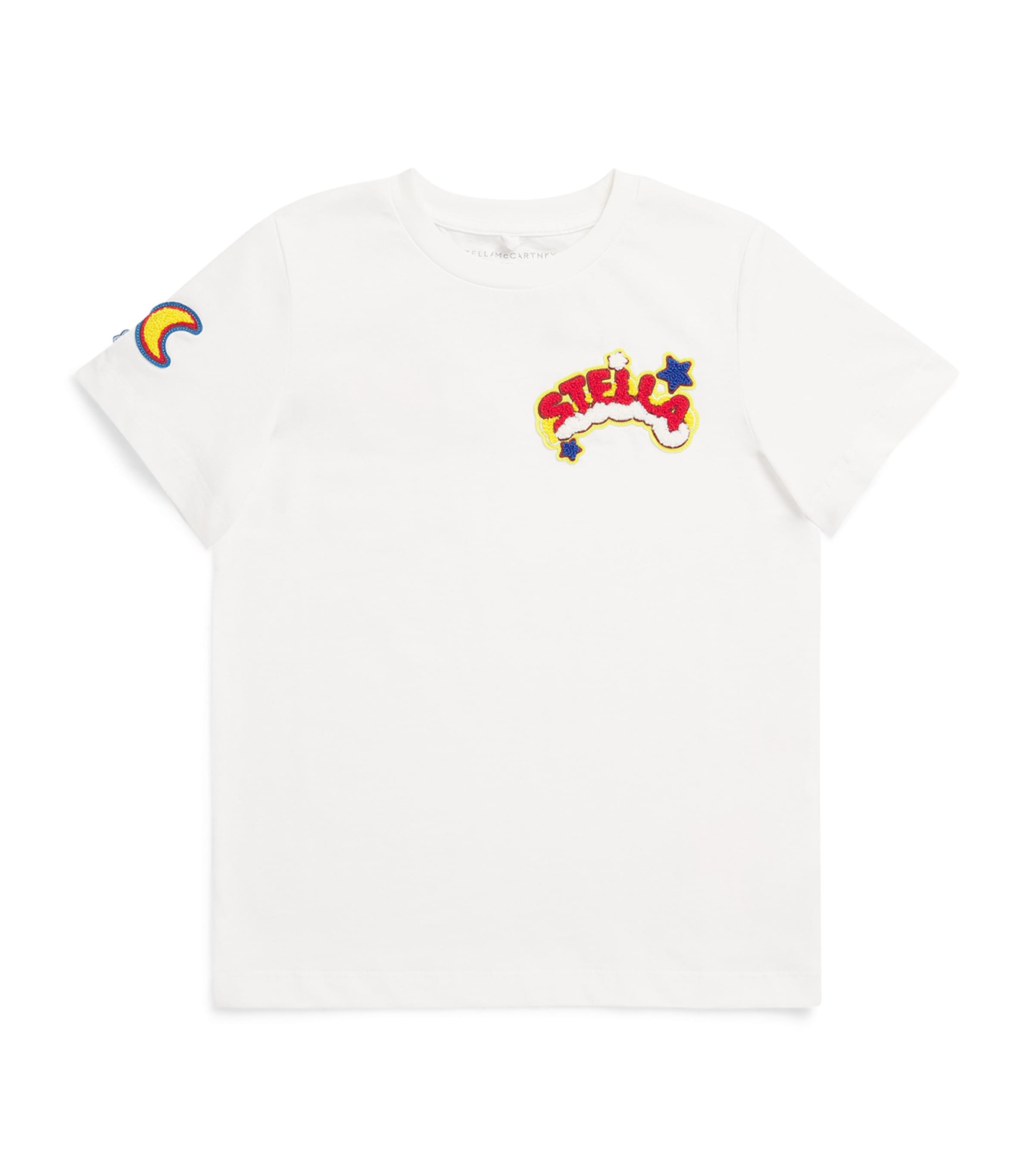 Stella McCartney Kids Cotton Logo-Appliqué T-Shirt (3-14 Years) Ivory Image 1
