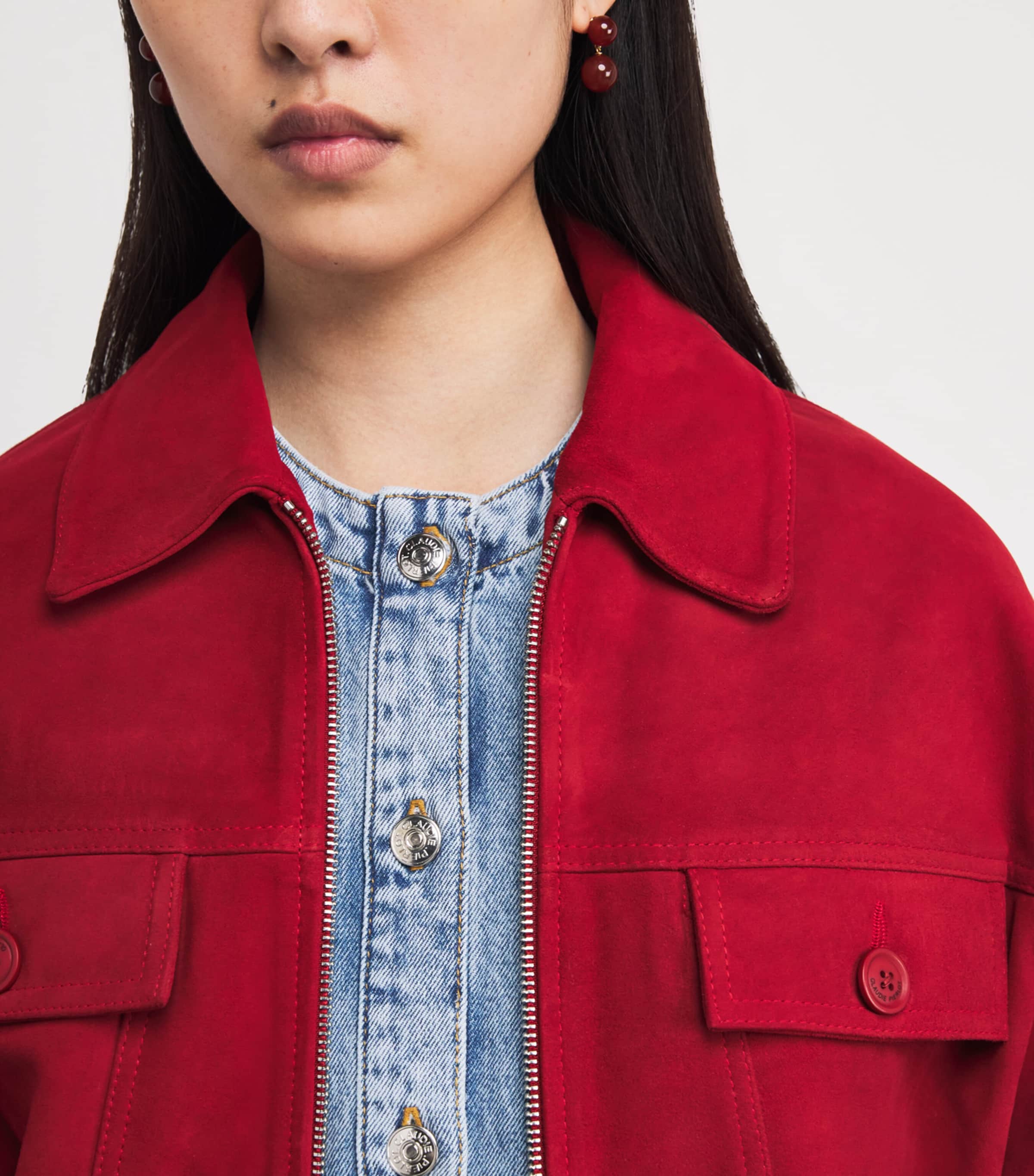 Denim Flared Mini Dress BLUE DENIM Image 4