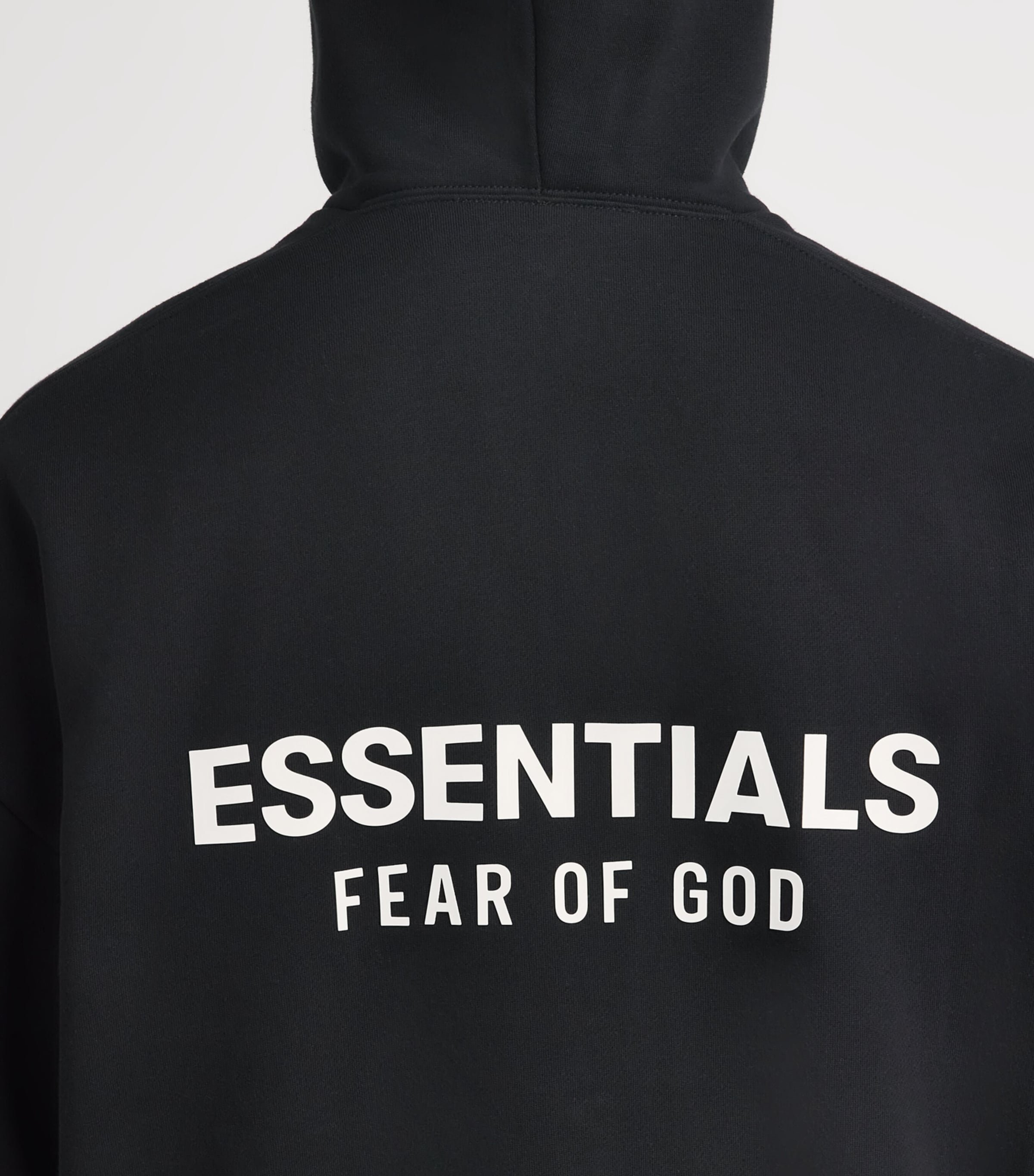 FEAR OF GOD ESSENTIALS Black Classic Fit Double-Zip Hoodie