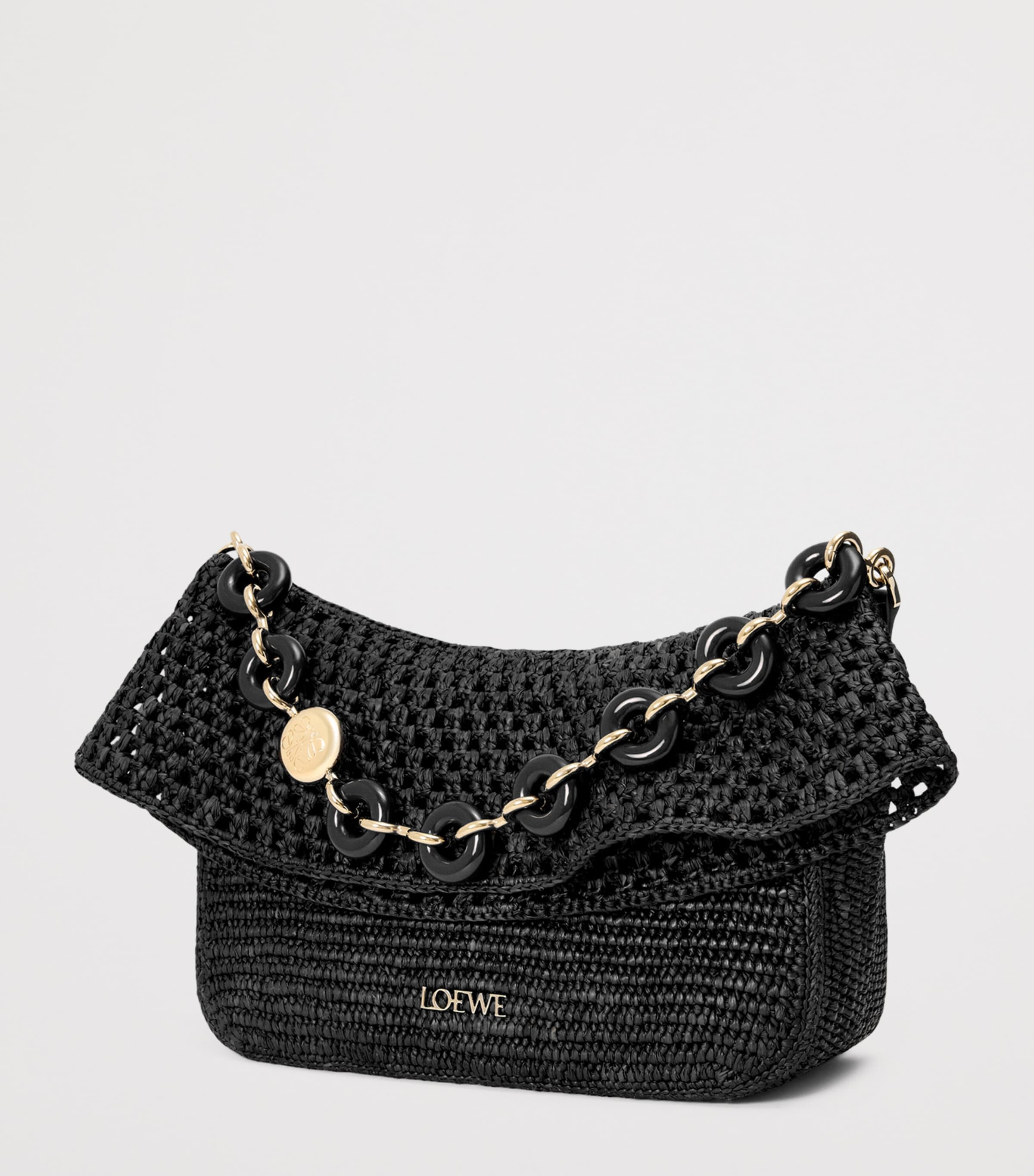 LOEWE x Paula's Ibiza Medium Raffia Ola Shoulder Bag