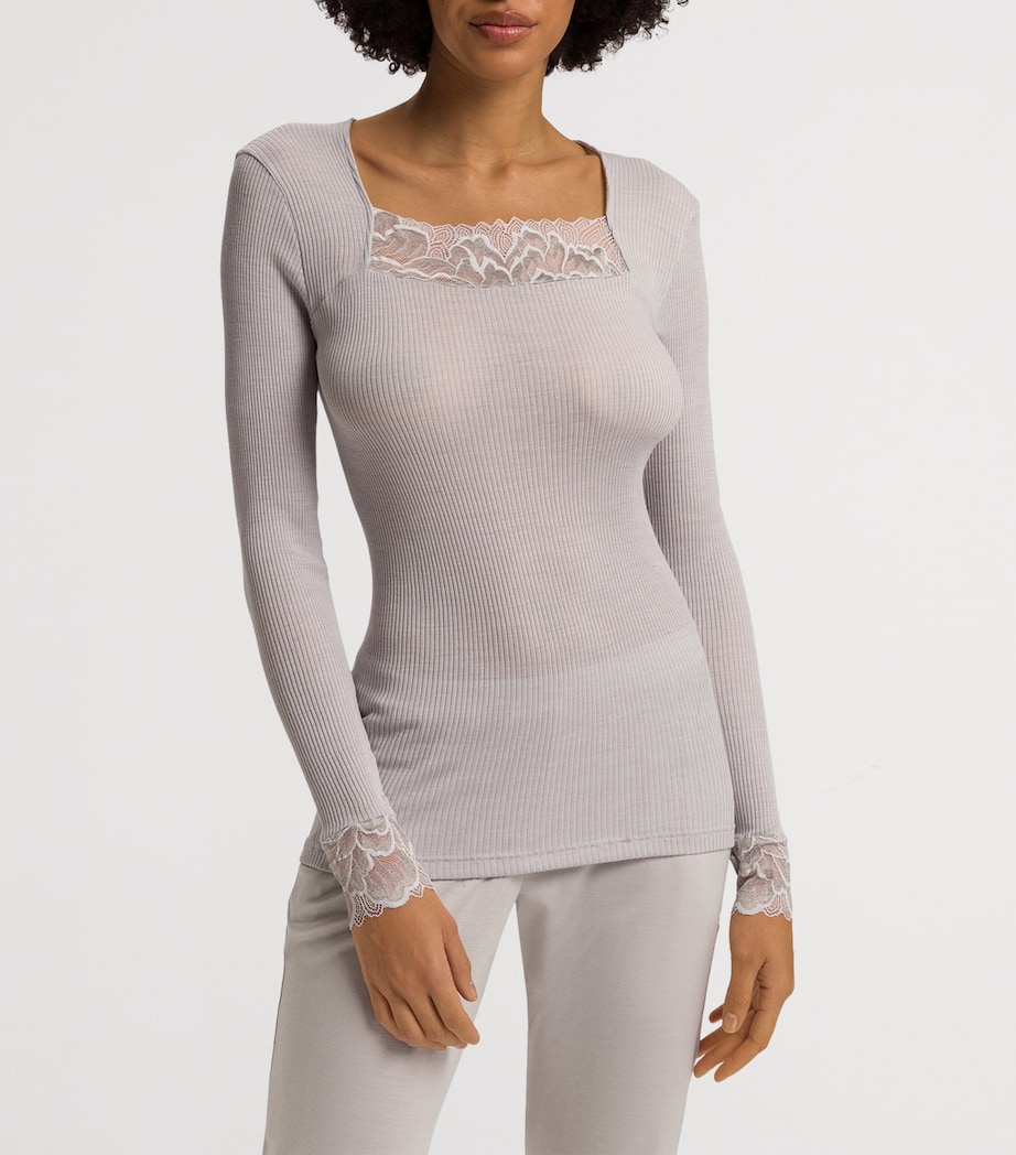 Wool-Silk Celeste T-Shirt SILVER VAPOR Image 3