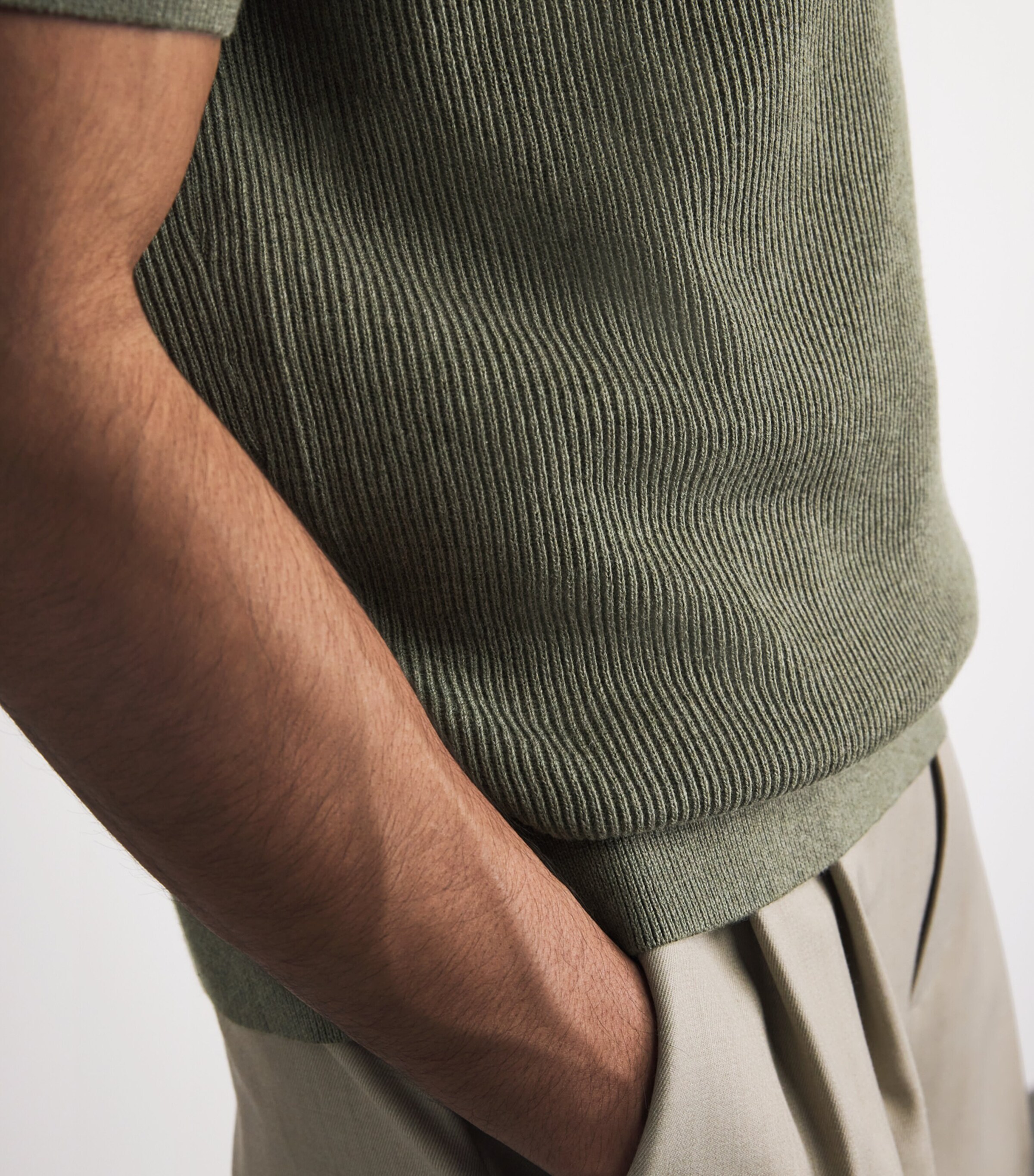 NN.07 Mens Organic Cotton Hansie Polo Shirt Capers Image 3