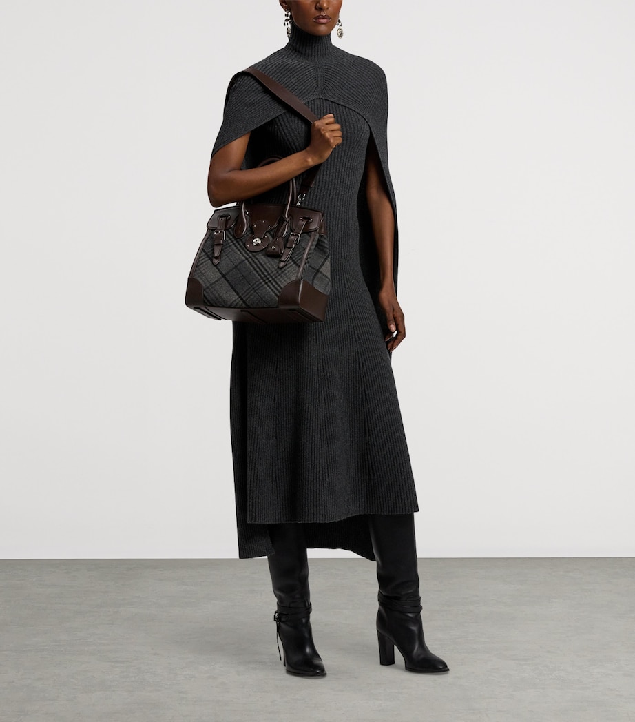 Wool-Leather Soft Ricky 33 Top-Handle Bag GREY MULTI/MOCHA Image 9