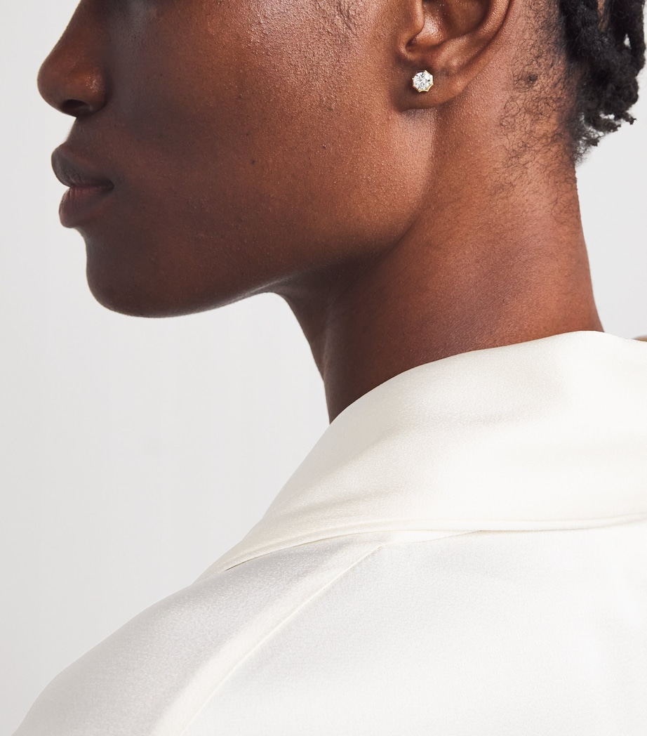 Yellow Gold and Diamond Sophisticate Studs YELLOW GOLD Image 2