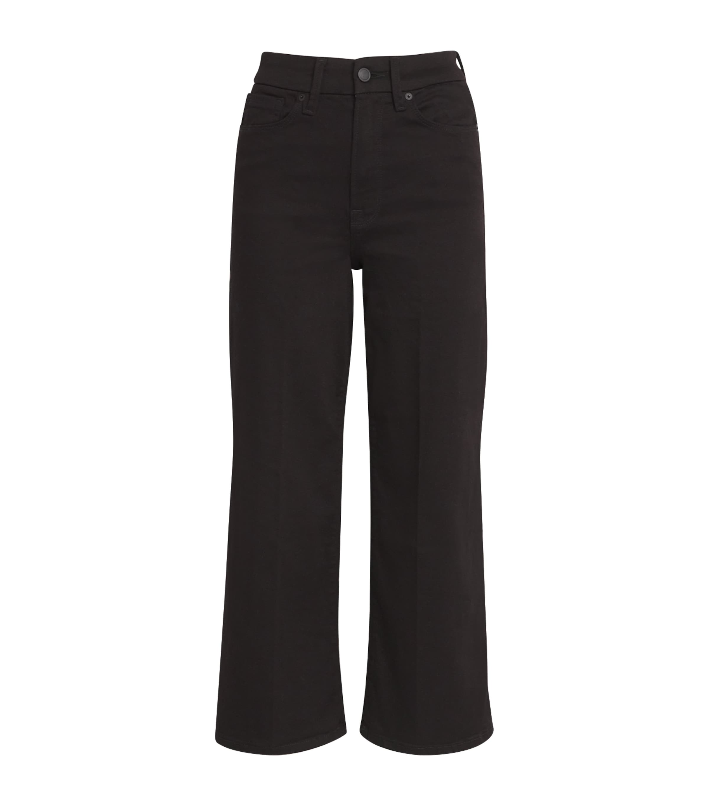 GOOD AMERICAN GOOD WAIST CROPPED PALAZZO JEANS 