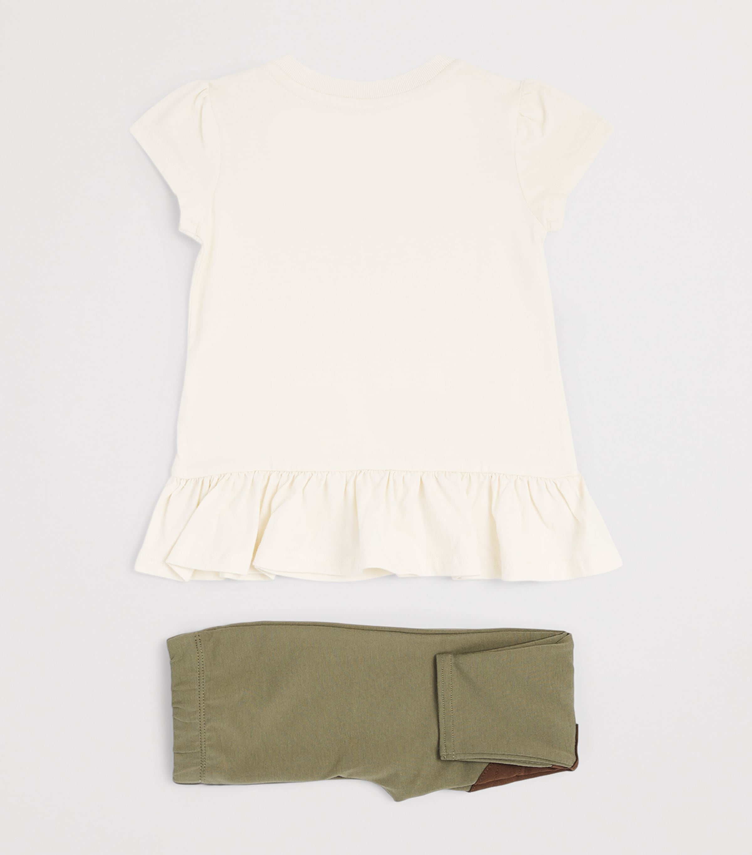 Ralph Lauren Kids Polo Bear Sweatshirt and Leggings Set (3-24 Months) Estate Cream Image 2