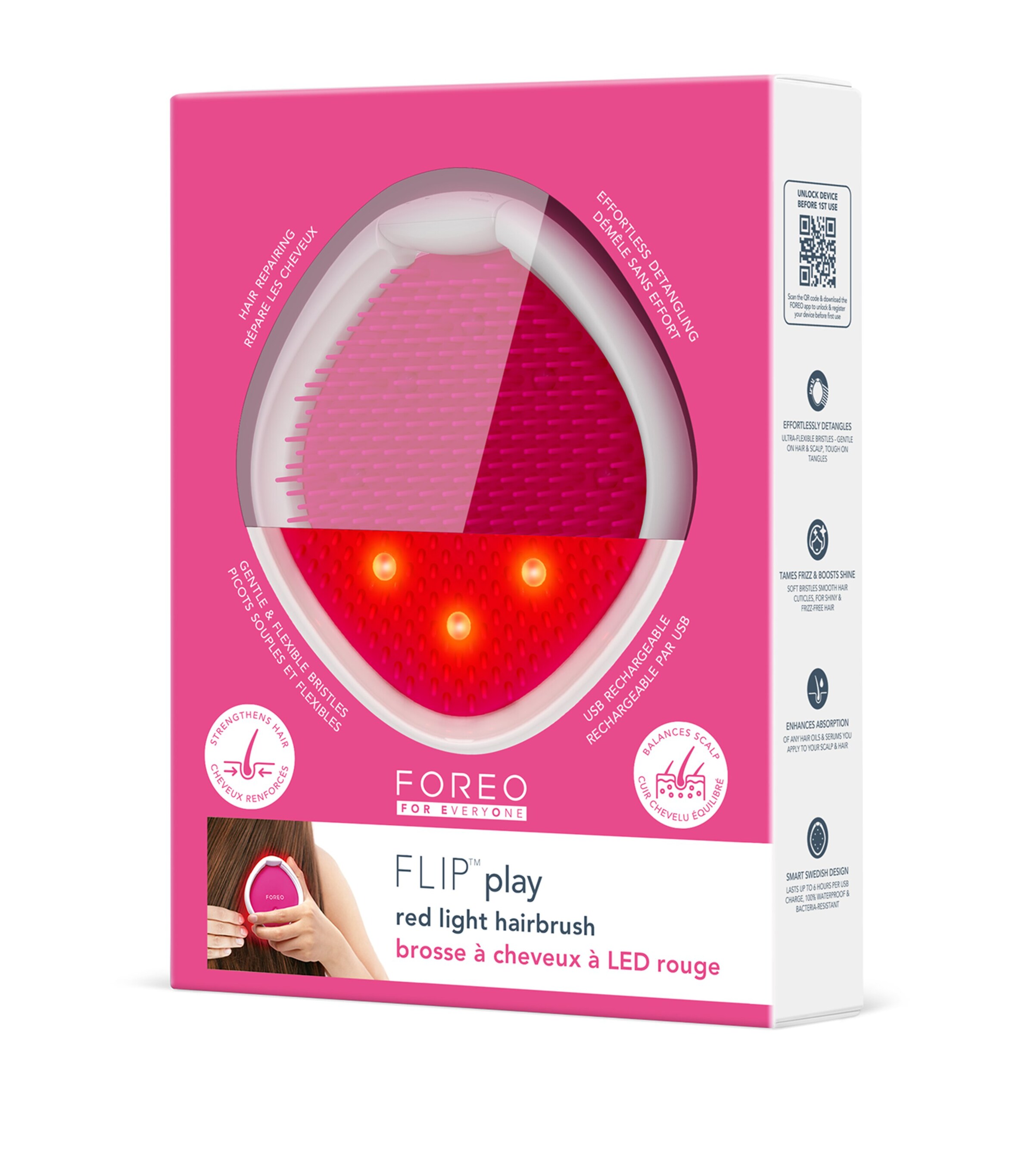 Foreo FLIP Play Red Light Hairbrush No Image 4