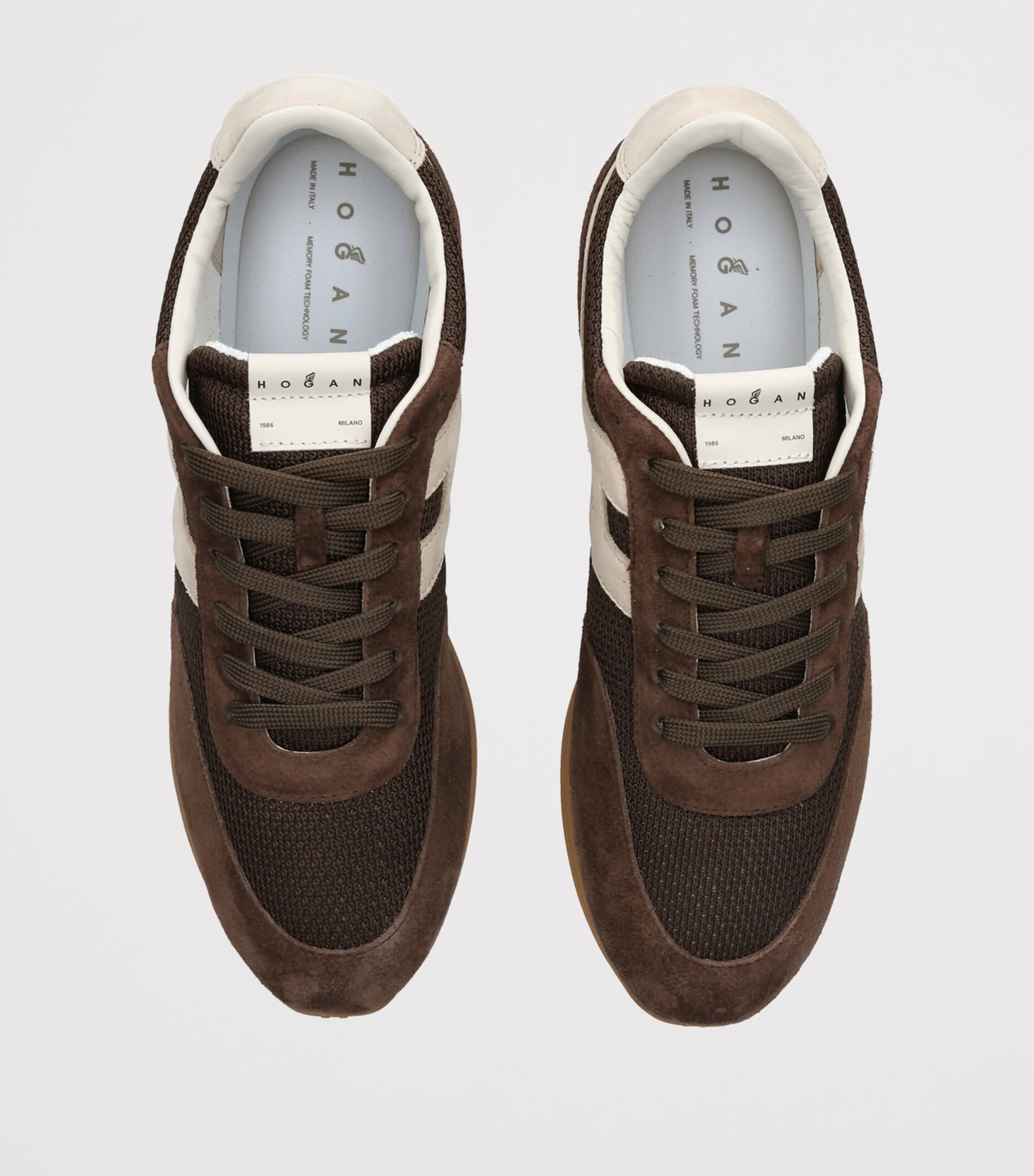 Hogan Suede H669 Allacciato Sneakers Dark Brown Image 3