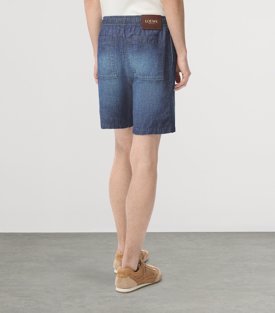 Cotton Chambray Shorts WASHED BLUE Image 4