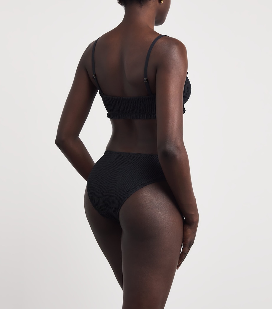 Smocked Marseille Bikini Briefs NOIR Image 3