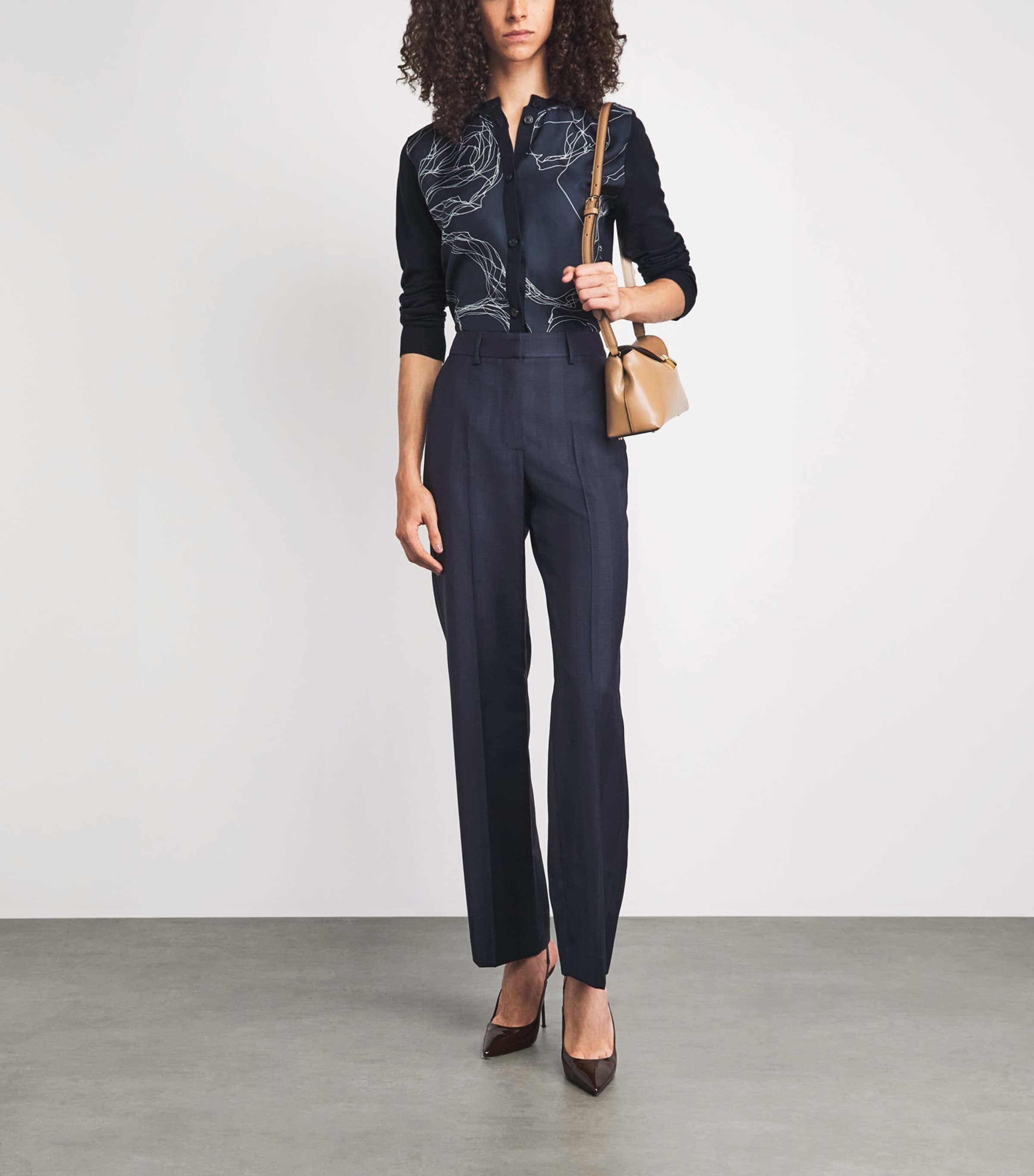 Fabiana Filippi Blue Silk-Blend Floral Cardigan | Harrods US