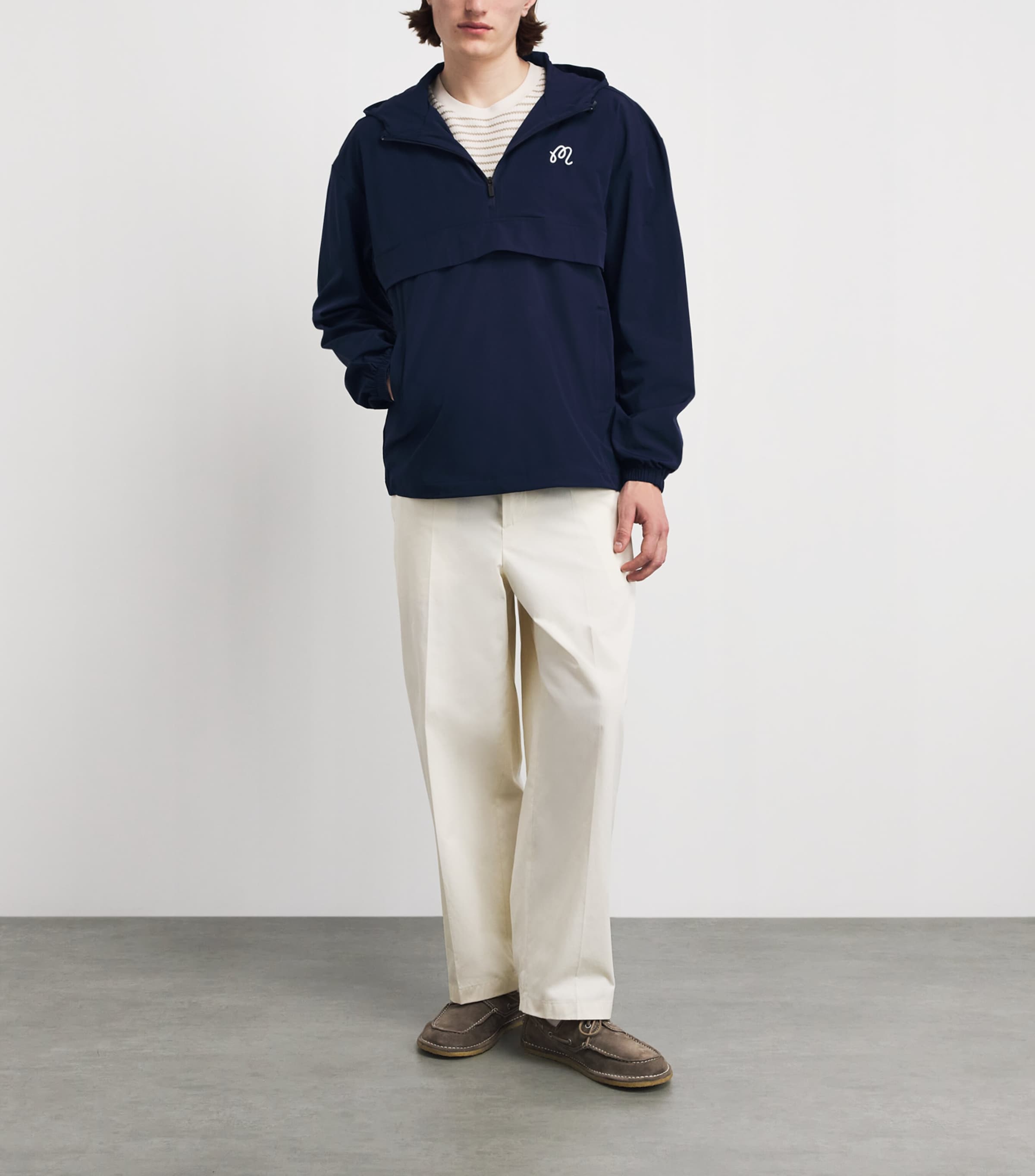 Malbon Golf Mens Ridge Anorak Navy Image 2