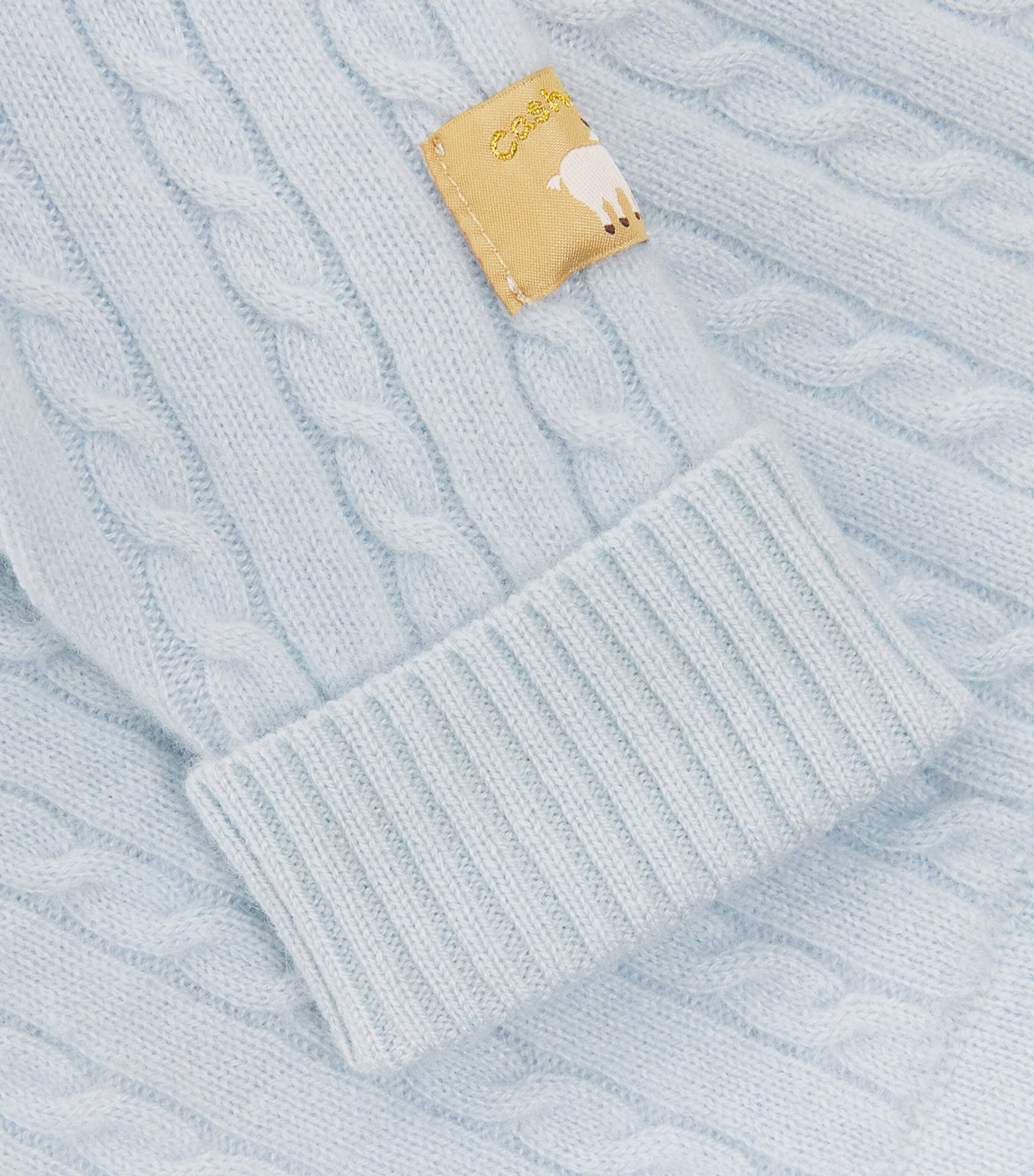 Purebaby Cashmere Cable-Knit Leggings (0-12 Months) Pnbmel Pale Blu Mlng Image 3