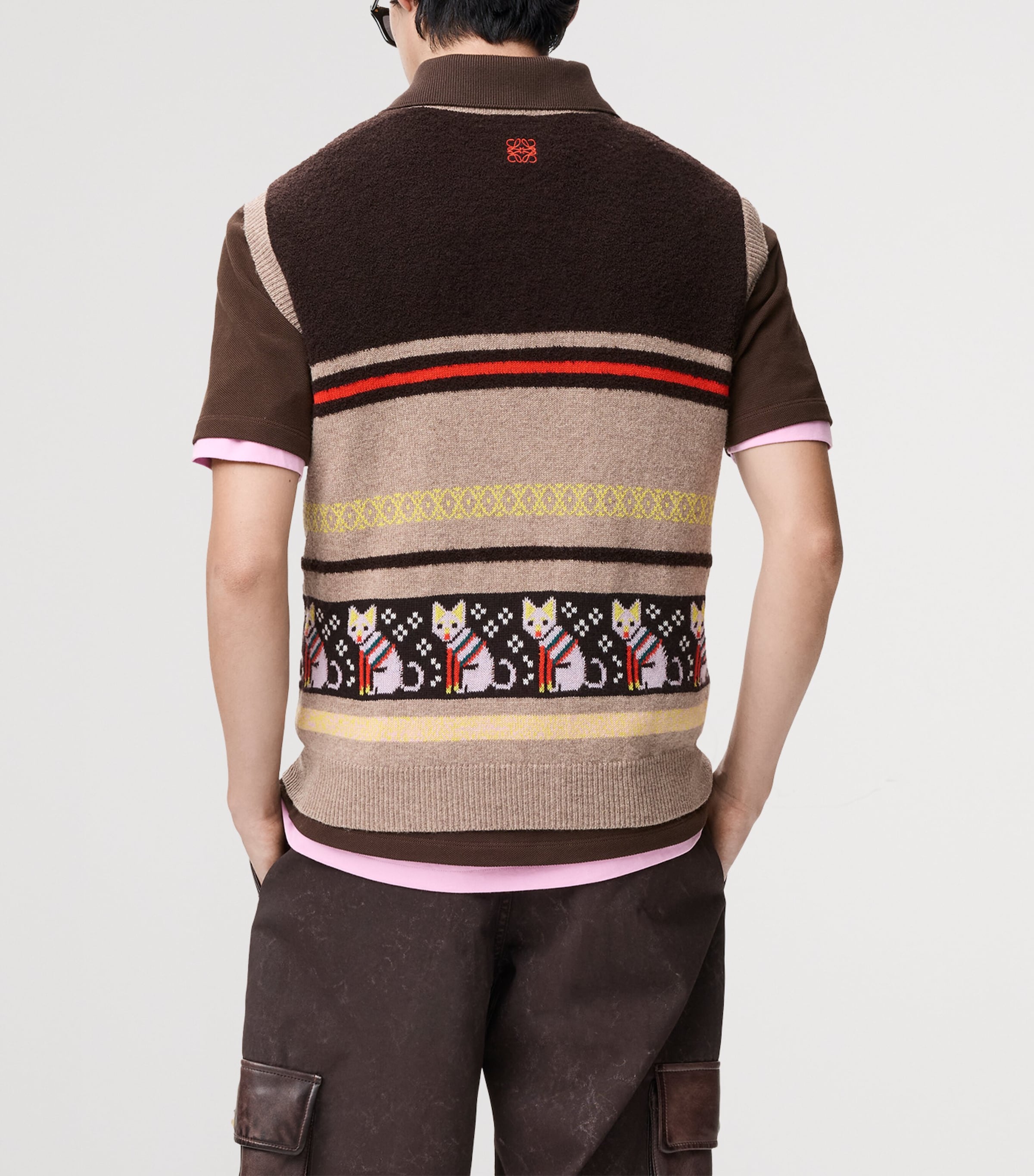 x Louis Wain Wool-Blend Futuristic Cat Sweater Vest BEIGE/MULTICOLOR Image 4