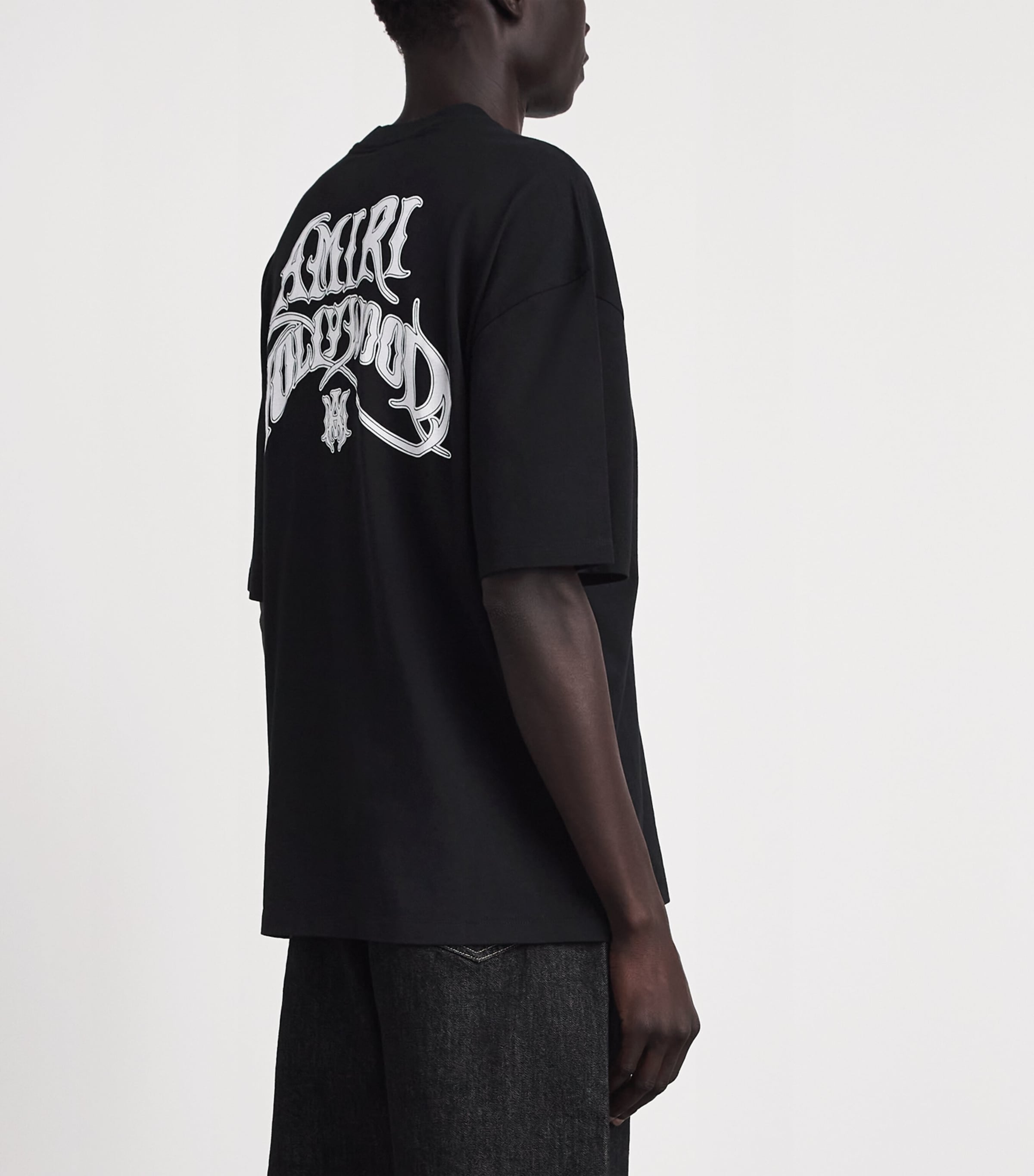 AMIRI Mens Cotton Hollywood T-Shirt Black Image 5
