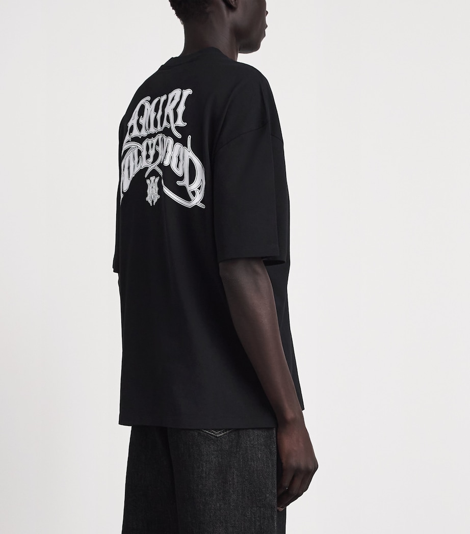 AMIRI Mens Cotton Hollywood T-Shirt Black Image 5