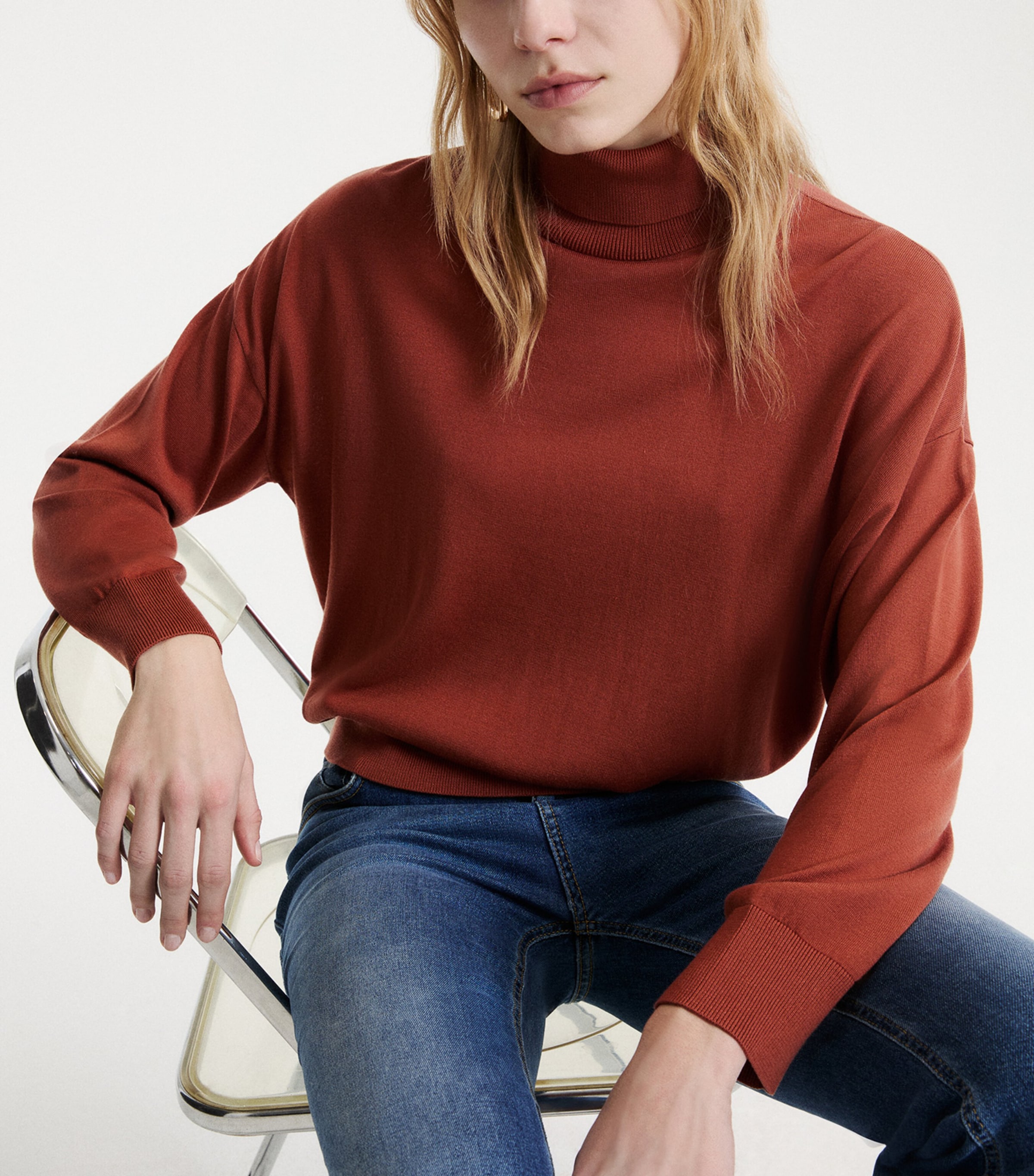 Marella Womens Rollneck Sweater Rust Image 4