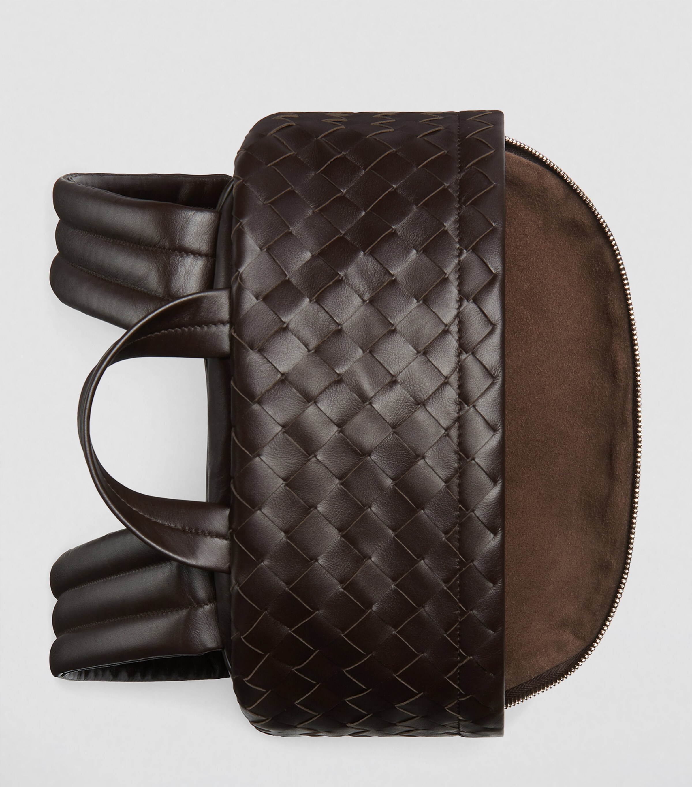 バッグ Bottega Veneta Vintage Brown Backpack Bottega Veneta Vintage Intrecciato Brown Woven Leather Mini