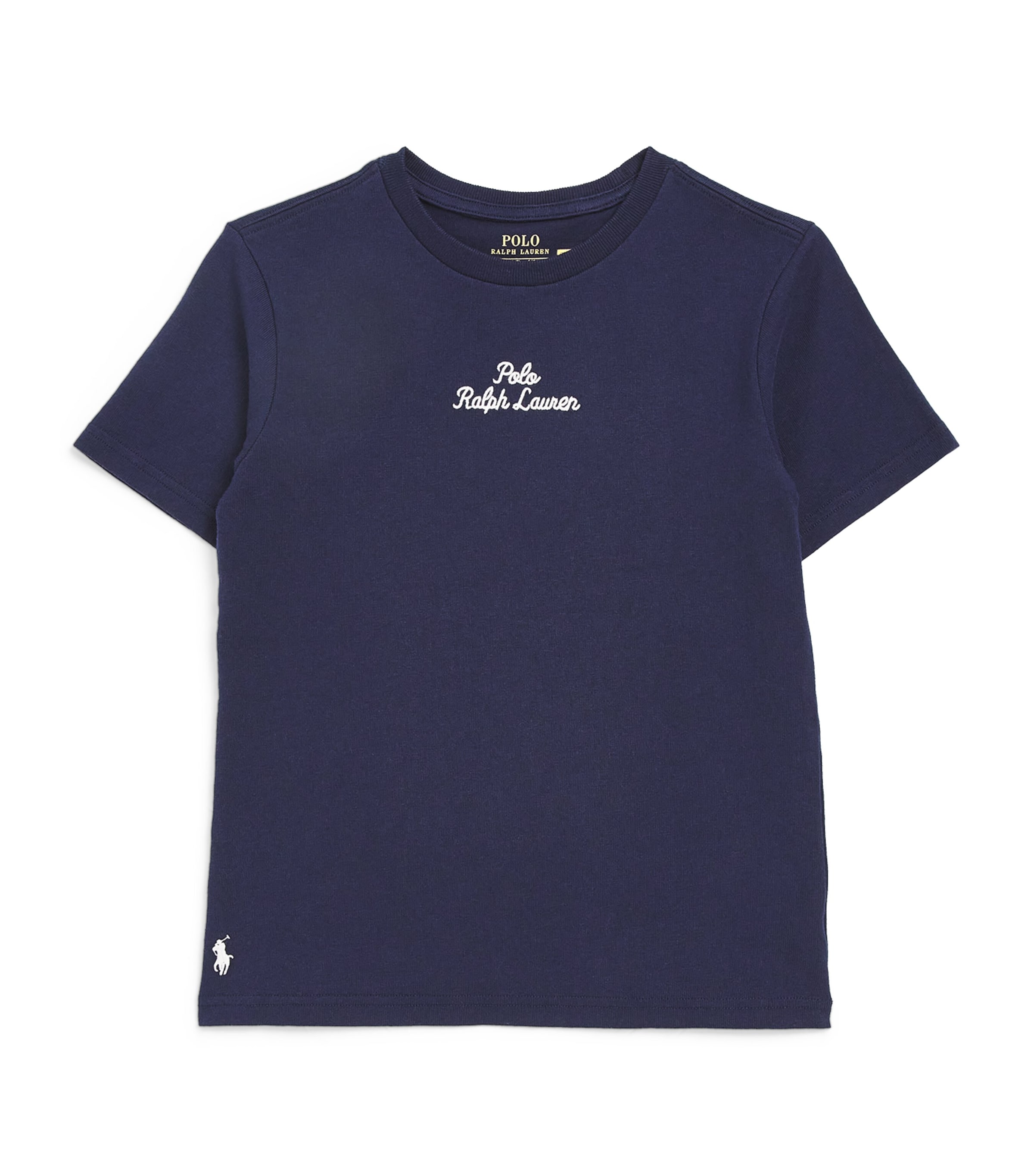 Shop Ralph Lauren Cotton Logo T-shirt In Navy