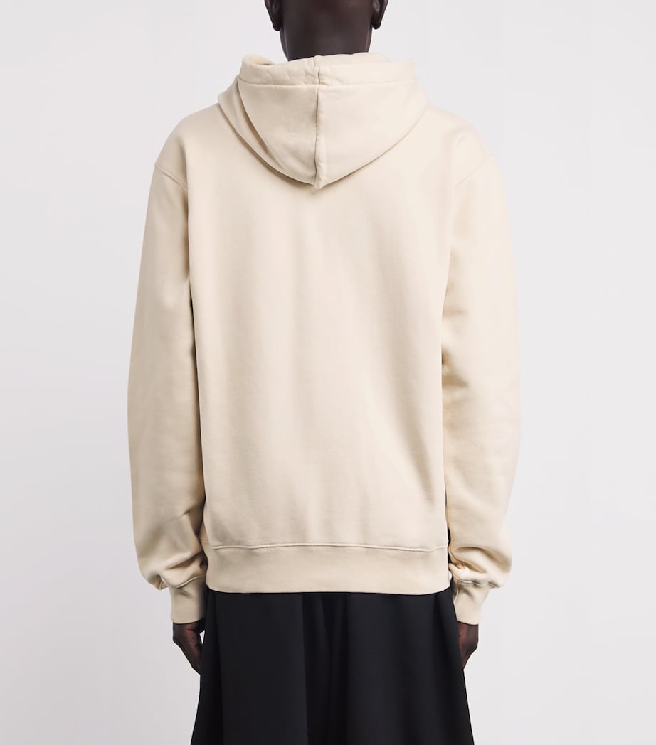 Cotton Grosgrain Logo Hoodie 150 BEIGE Image 4