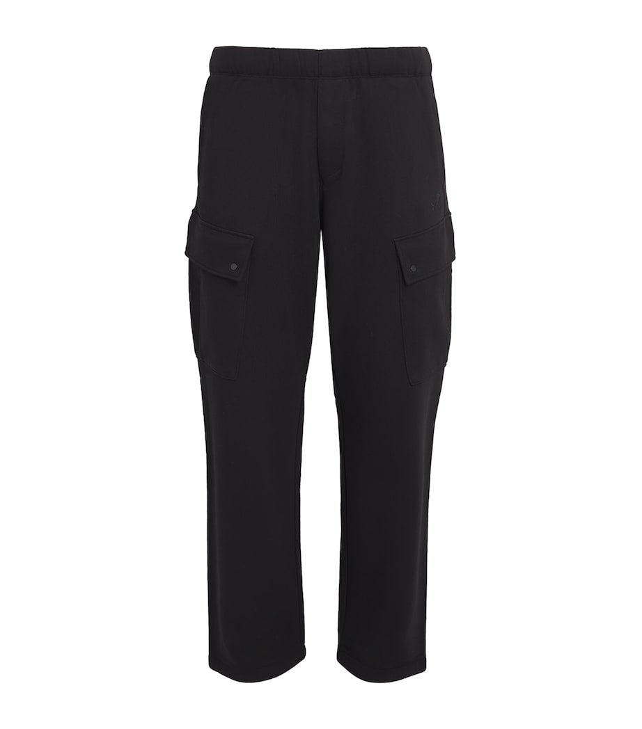 Cotton Lens-Detail Cargo Sweatpants 999 BLACK Image 1